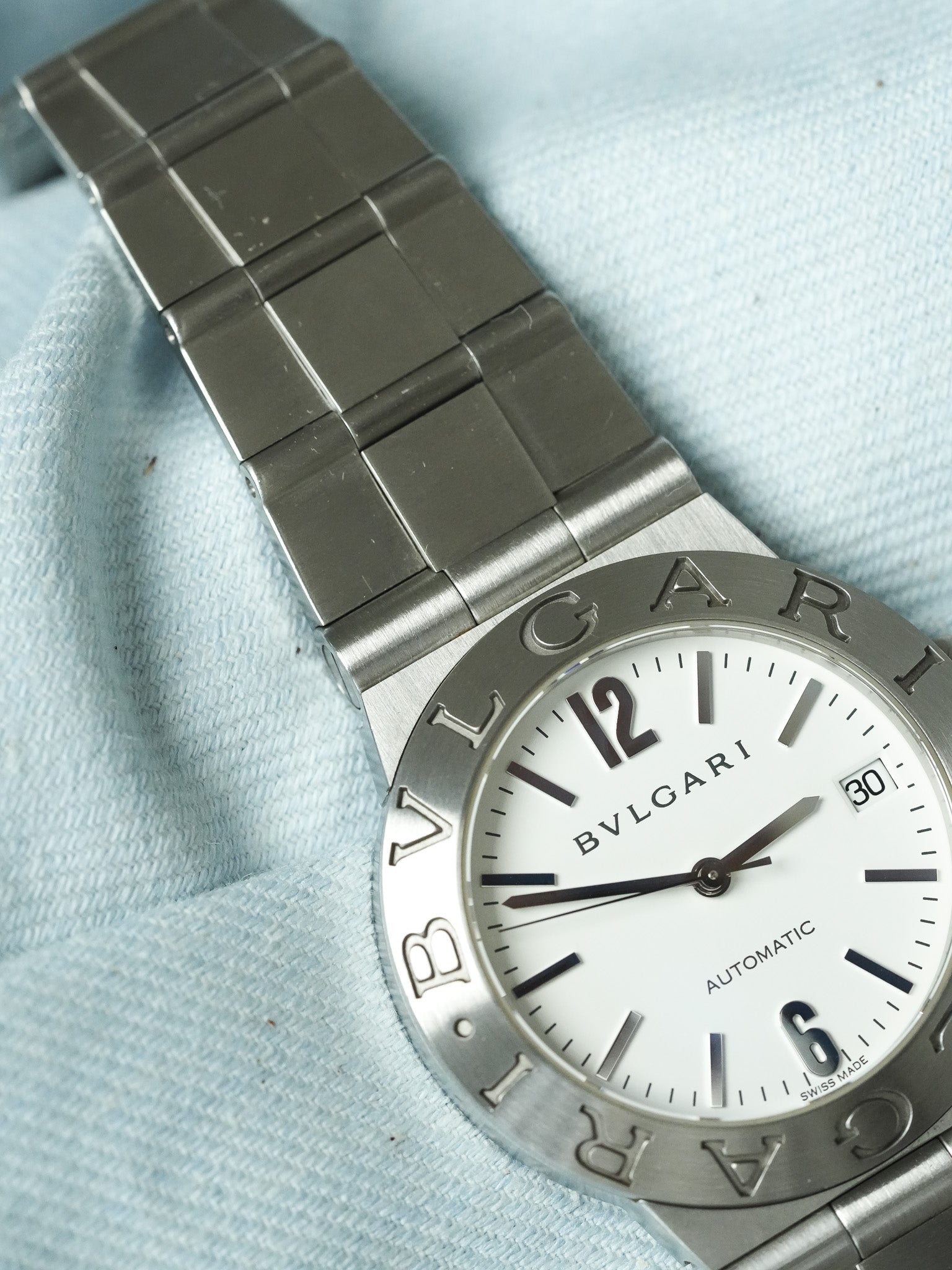 Bvlgari - LCV35S Diagono Automatic Steel White Dial - 2000s 