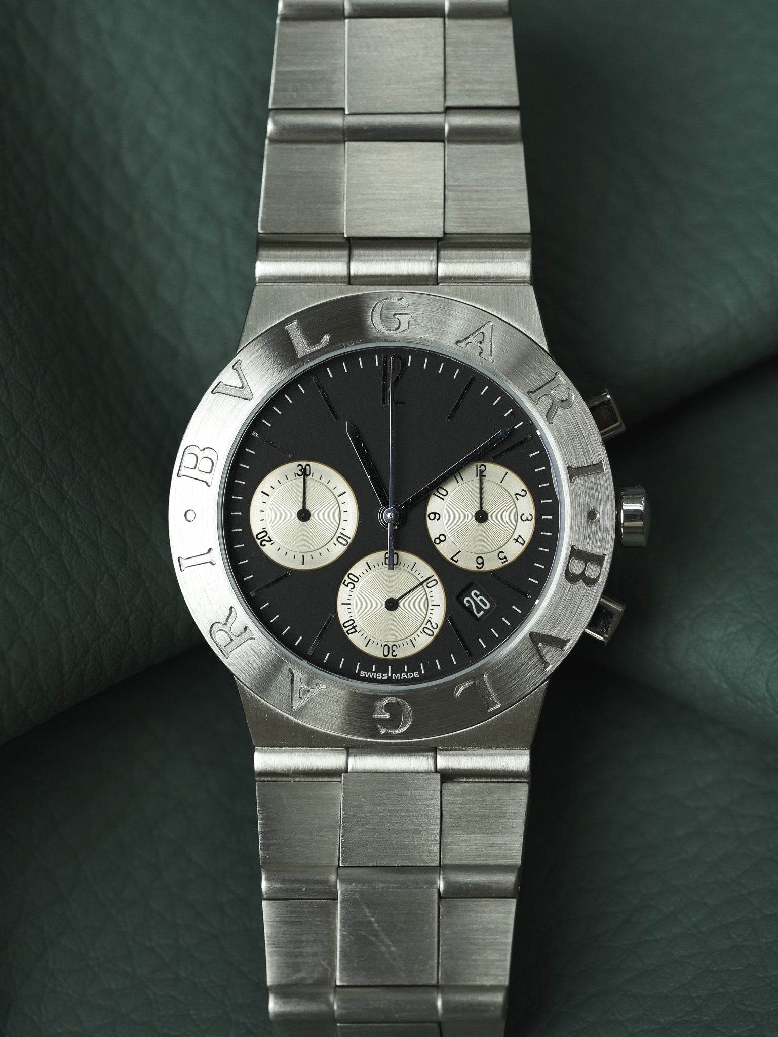 Bvlgari - Diagono Steel Chronograph Black Dial - paper - 2000s 