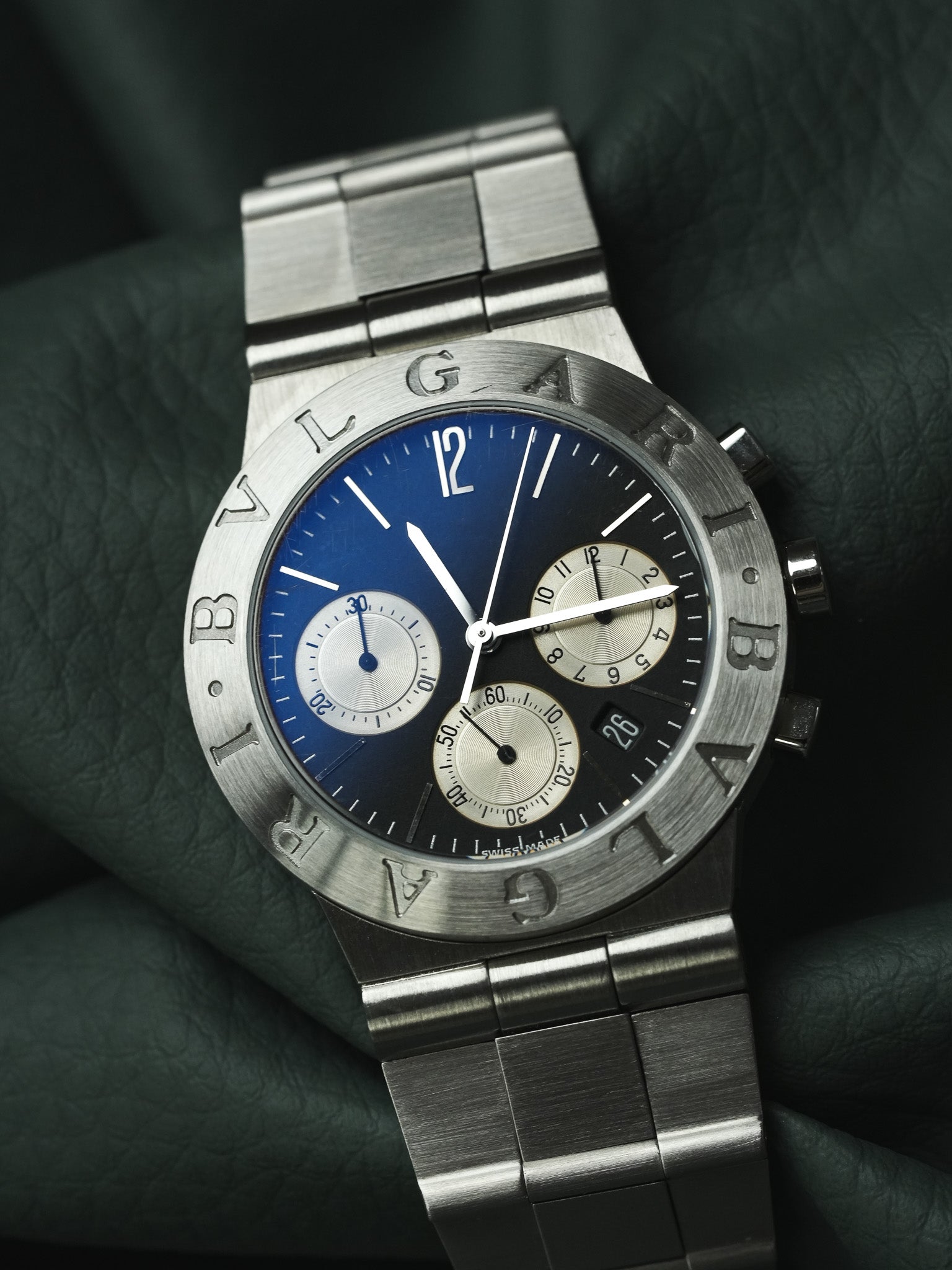 Bvlgari - Diagono Steel Chronograph Black Dial - paper - 2000s 