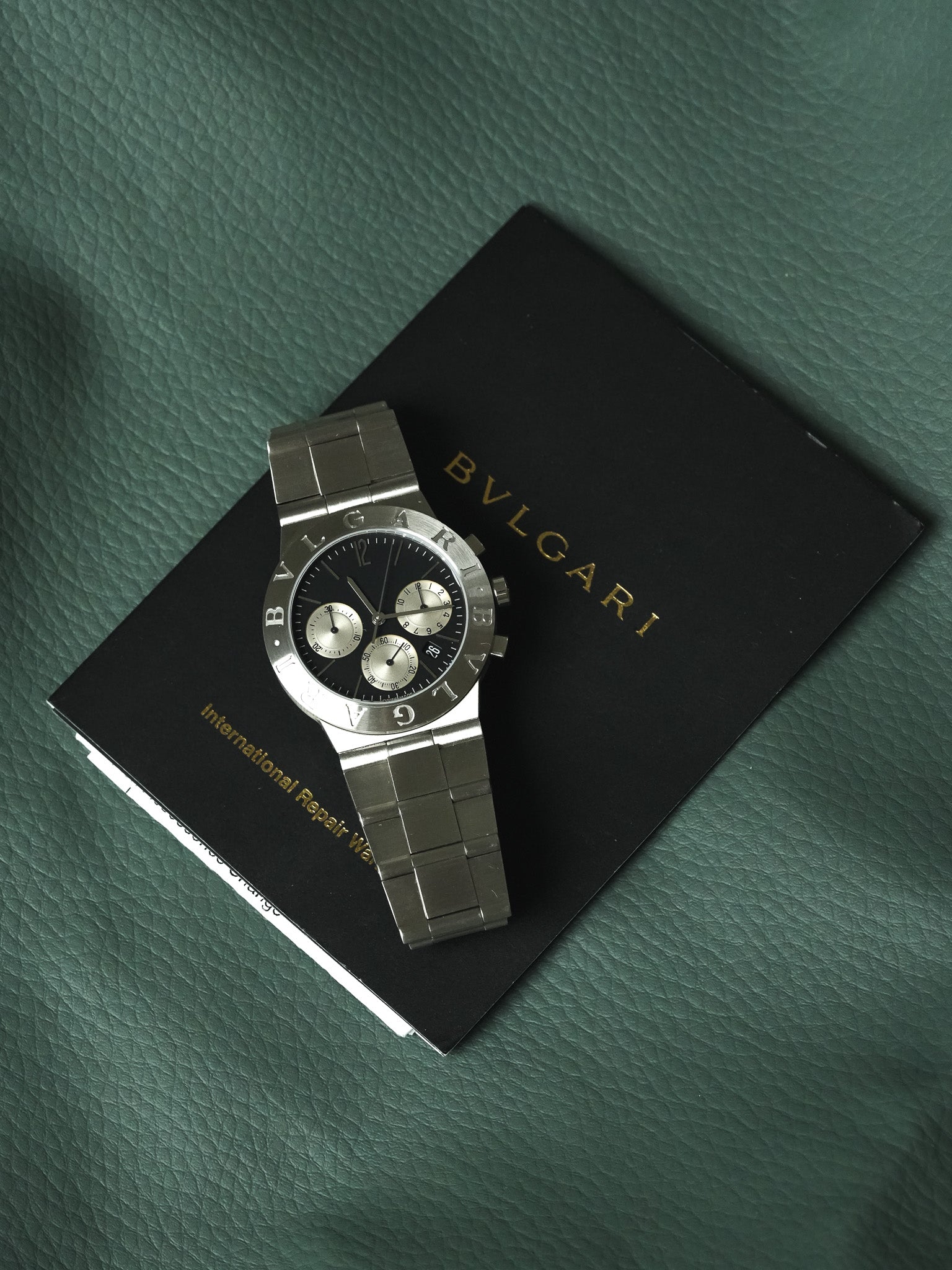 Bvlgari - Diagono Steel Chronograph Black Dial - paper - 2000s 