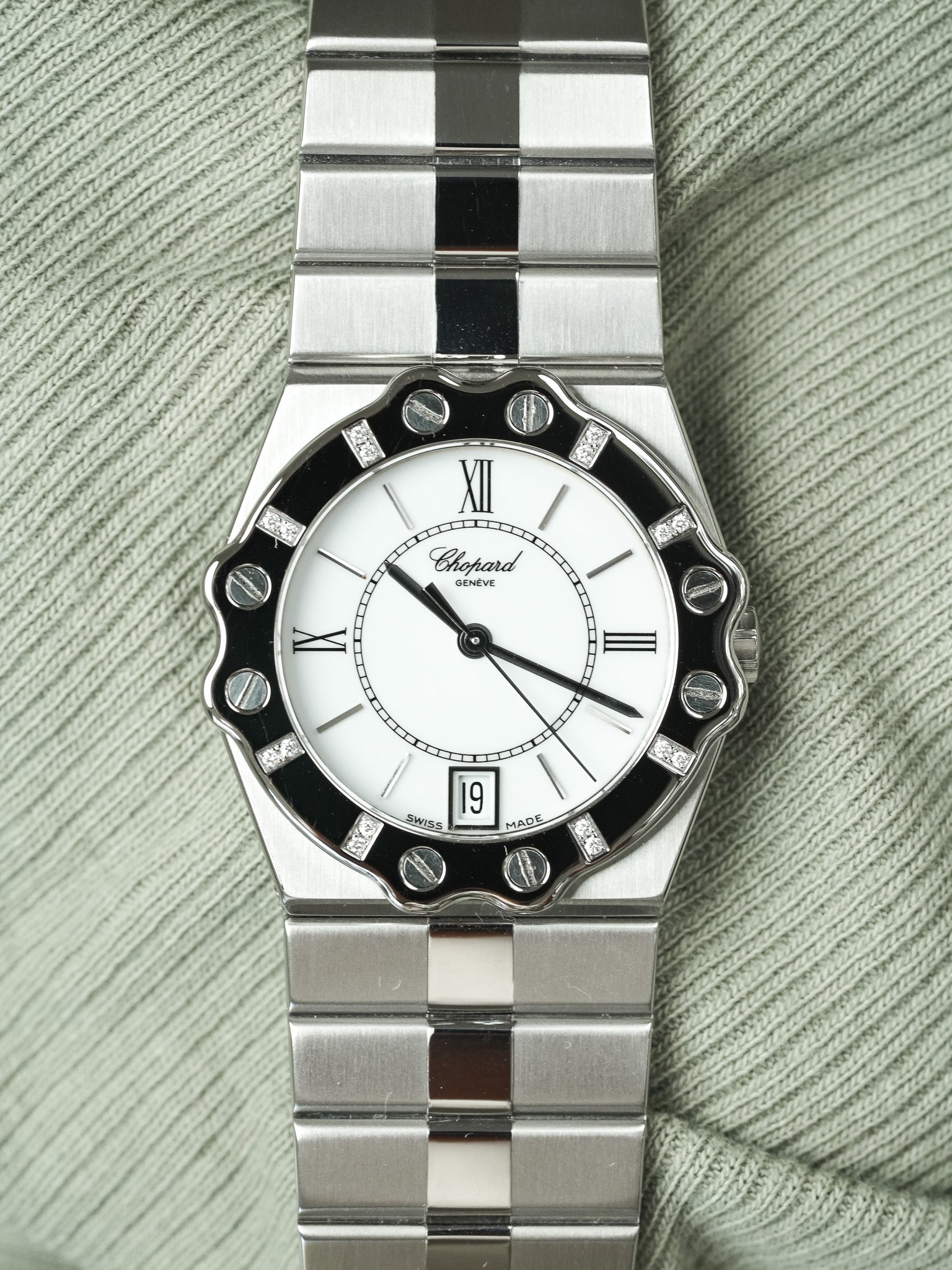 Chopard - St Moritz 8023 LUC Stahl Diamanten 32mm - 1990s 