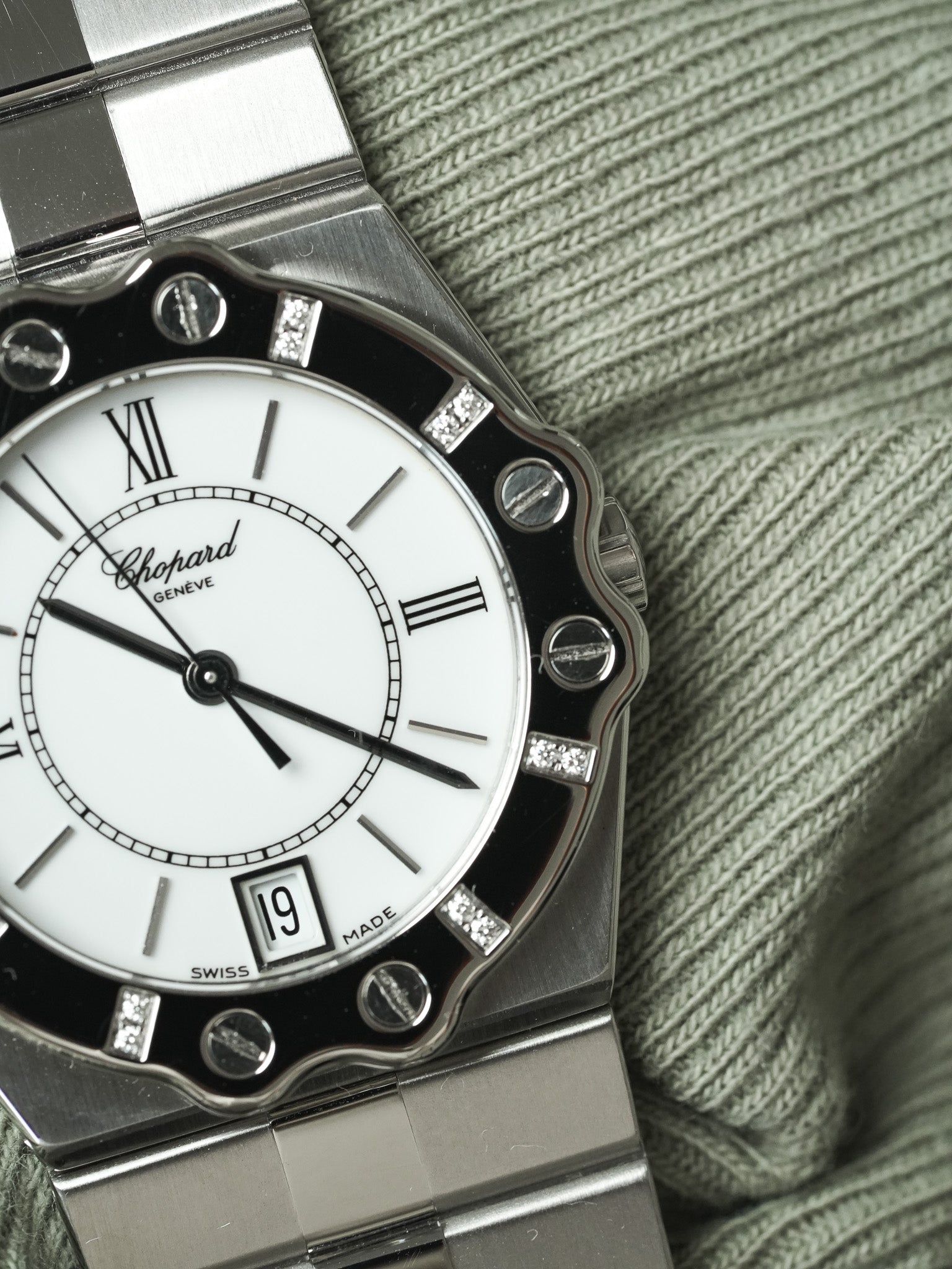 Chopard - St Moritz 8023 LUC Stahl Diamanten 32mm - 1990s 