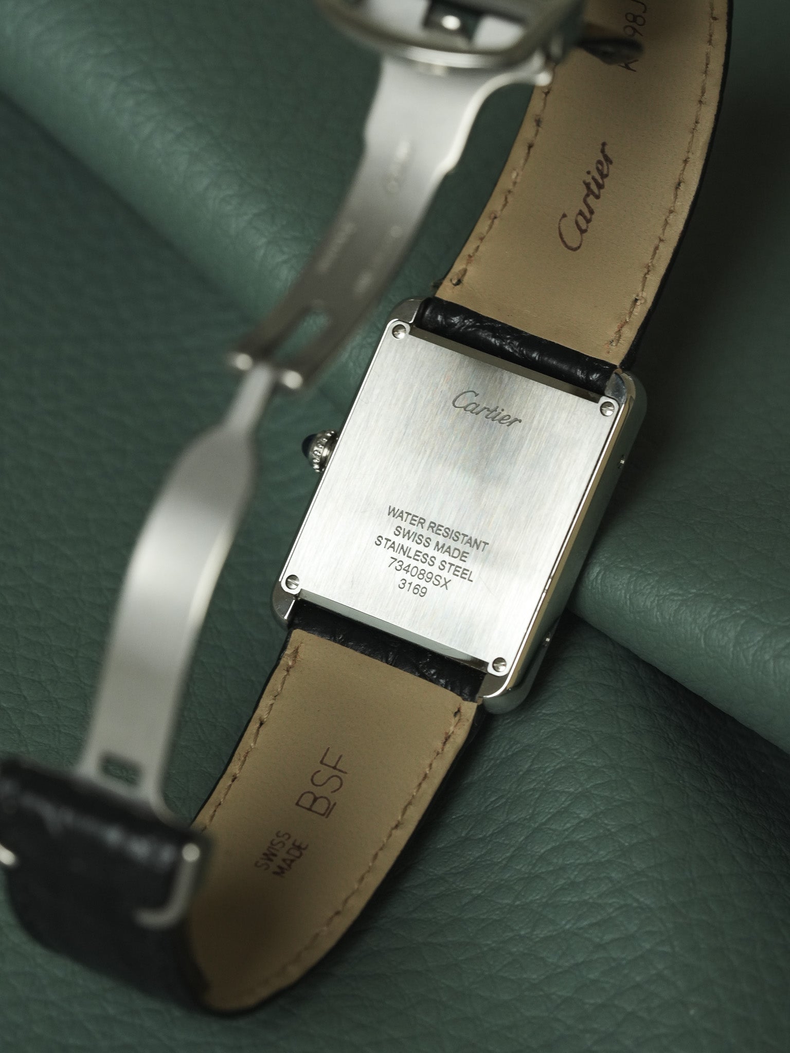 Cartier - 3169 Tank Solo Large Stahl Quarz Faltschließe - 2010er 