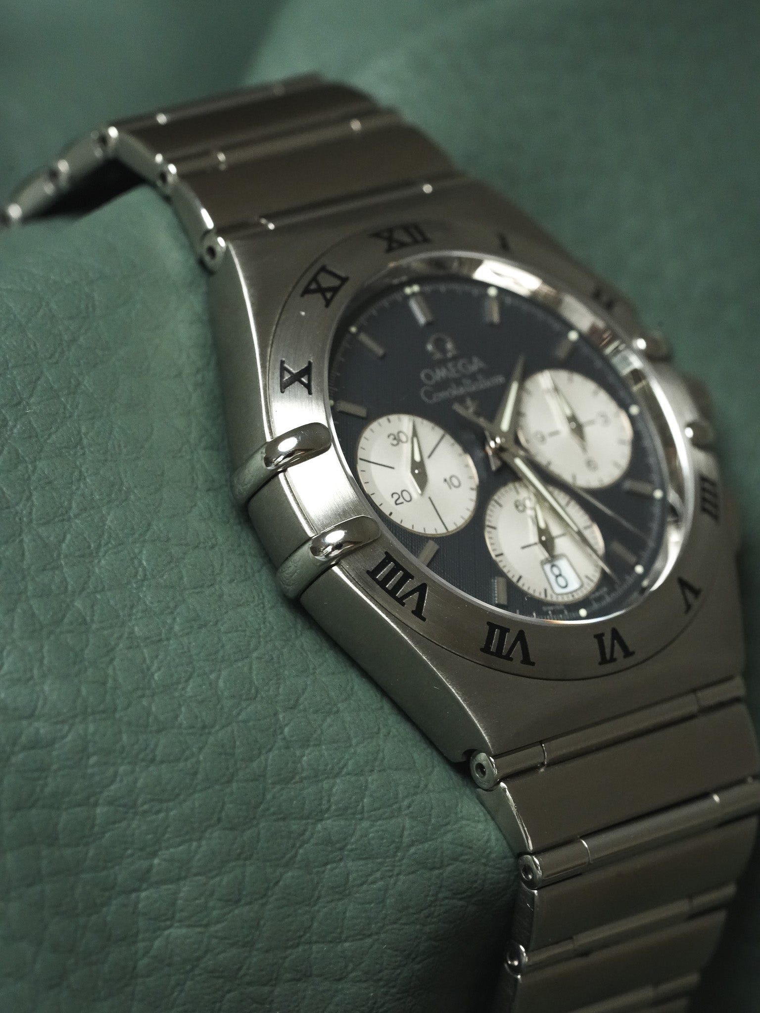 Omega - Constellation Double Eagle 1542.40 Stahl Wabenmuster Grau Zifferblatt - 1990s 