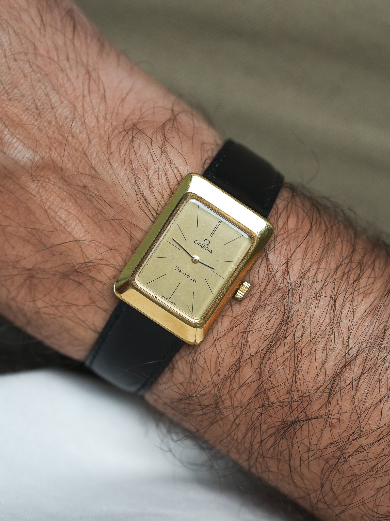 Omega - Genève Tank Champagne Plaqué or 511.0476 Mécanique - 1974