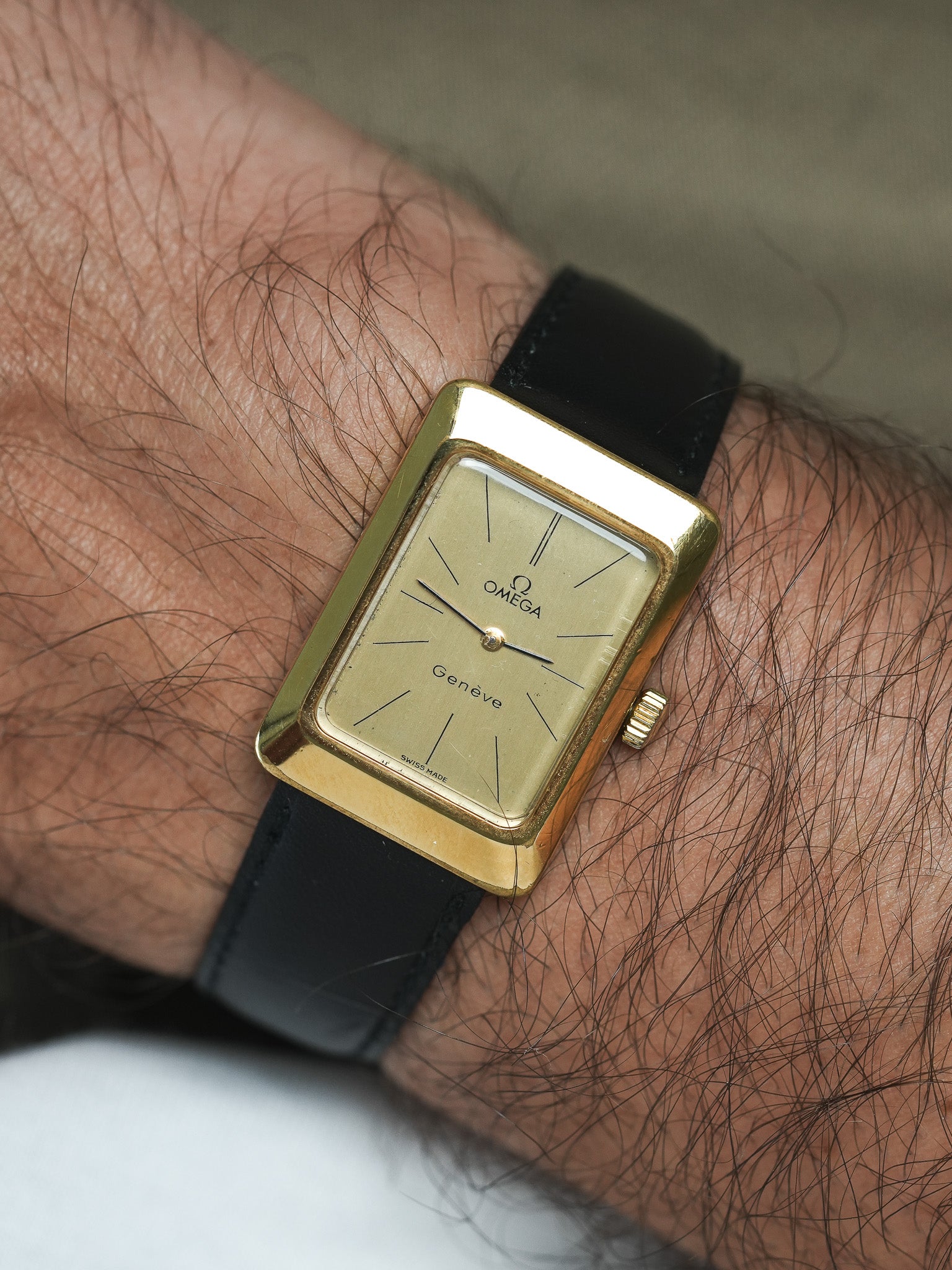 Omega - Genève Tank Champagne Plaqué or 511.0476 Mécanique - 1974