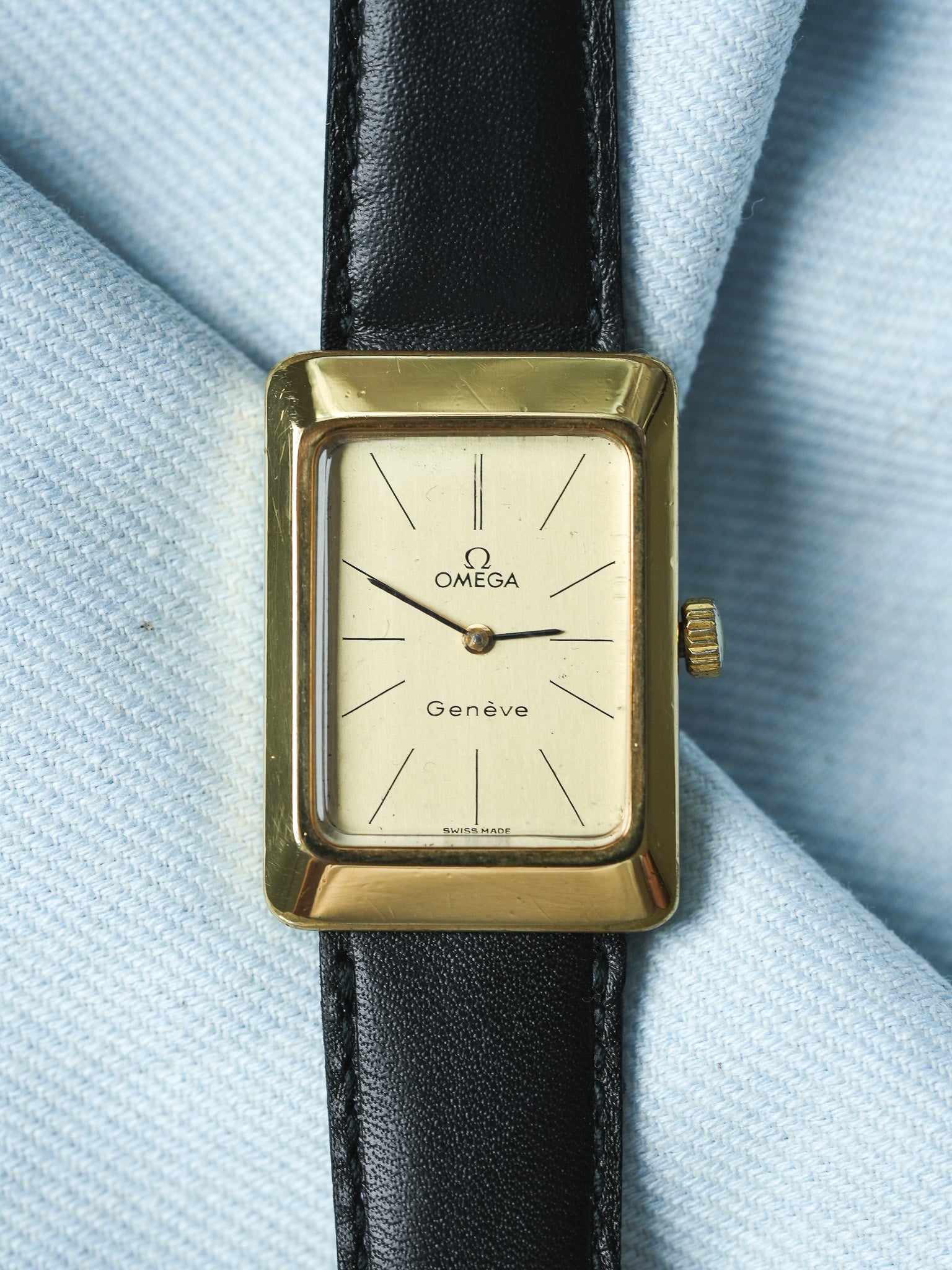 Omega - Genève Tank Champagne Plaqué or 511.0476 Mécanique - 1974