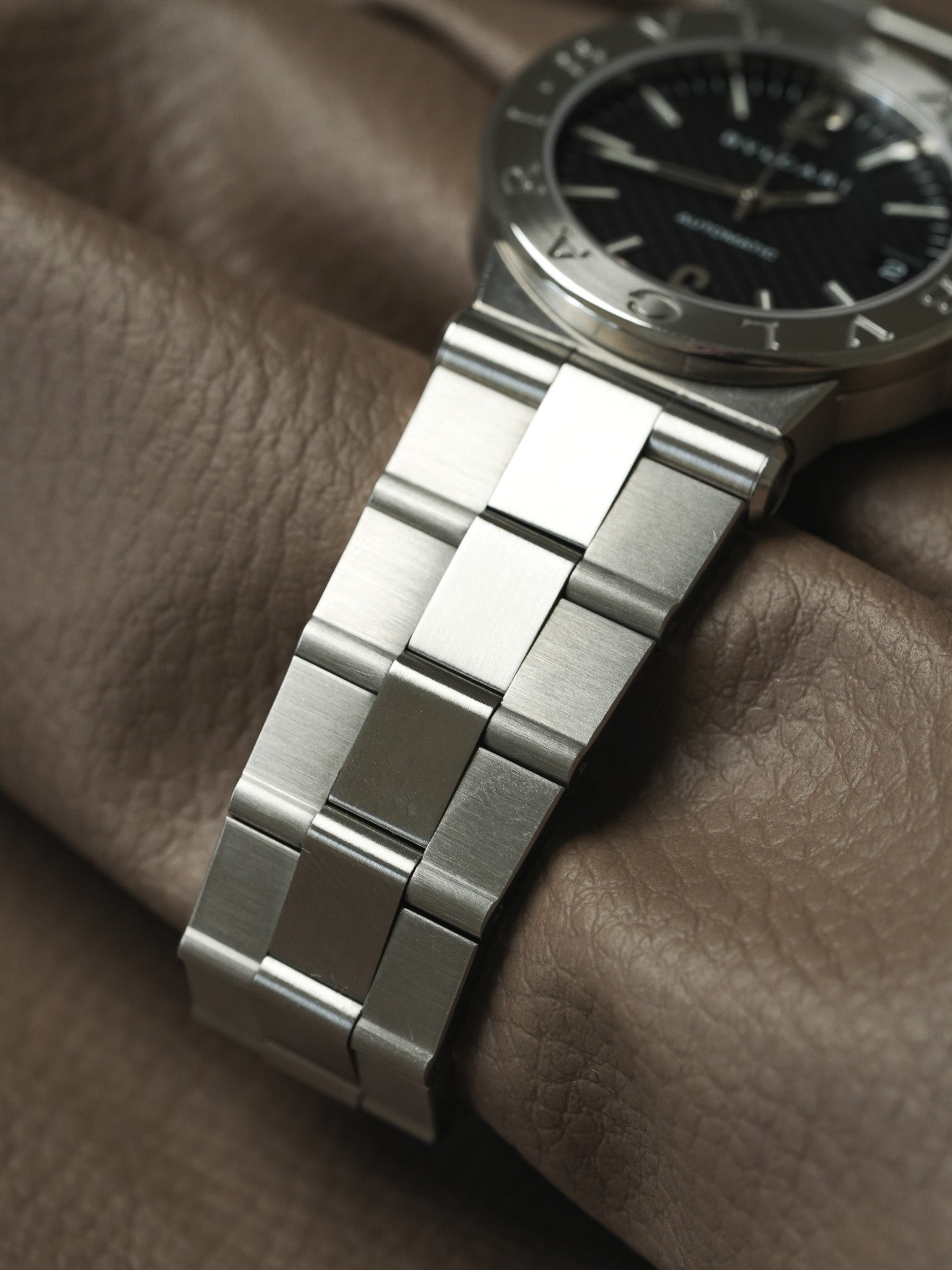 Bvlgari - Diagono DG35S Acero Automático Dial Negro Clous de Paris - Años 2010 