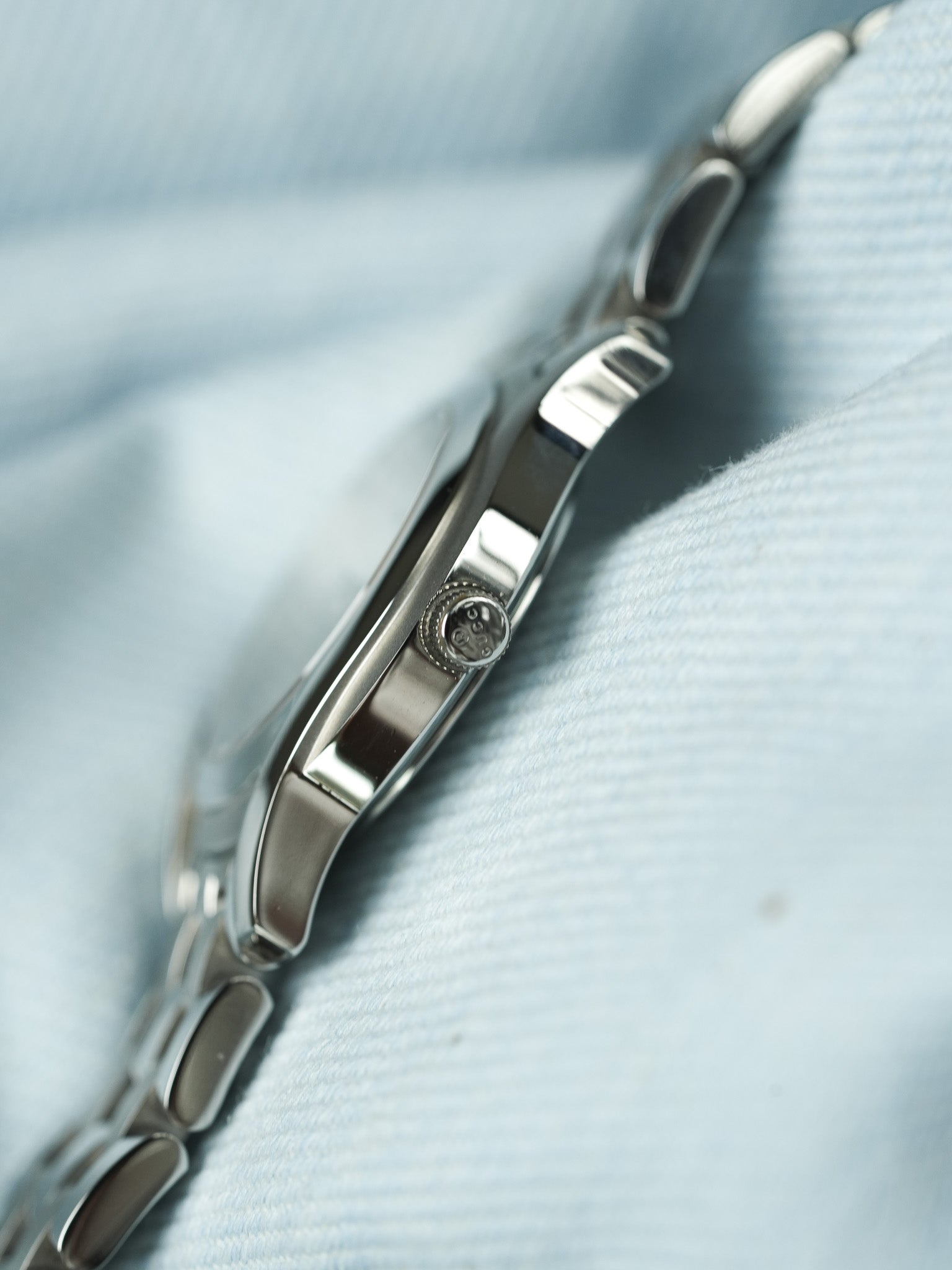 Gucci - Ronde Acier Poli & Brossé Bracelet maille acier 27mm - 2010s