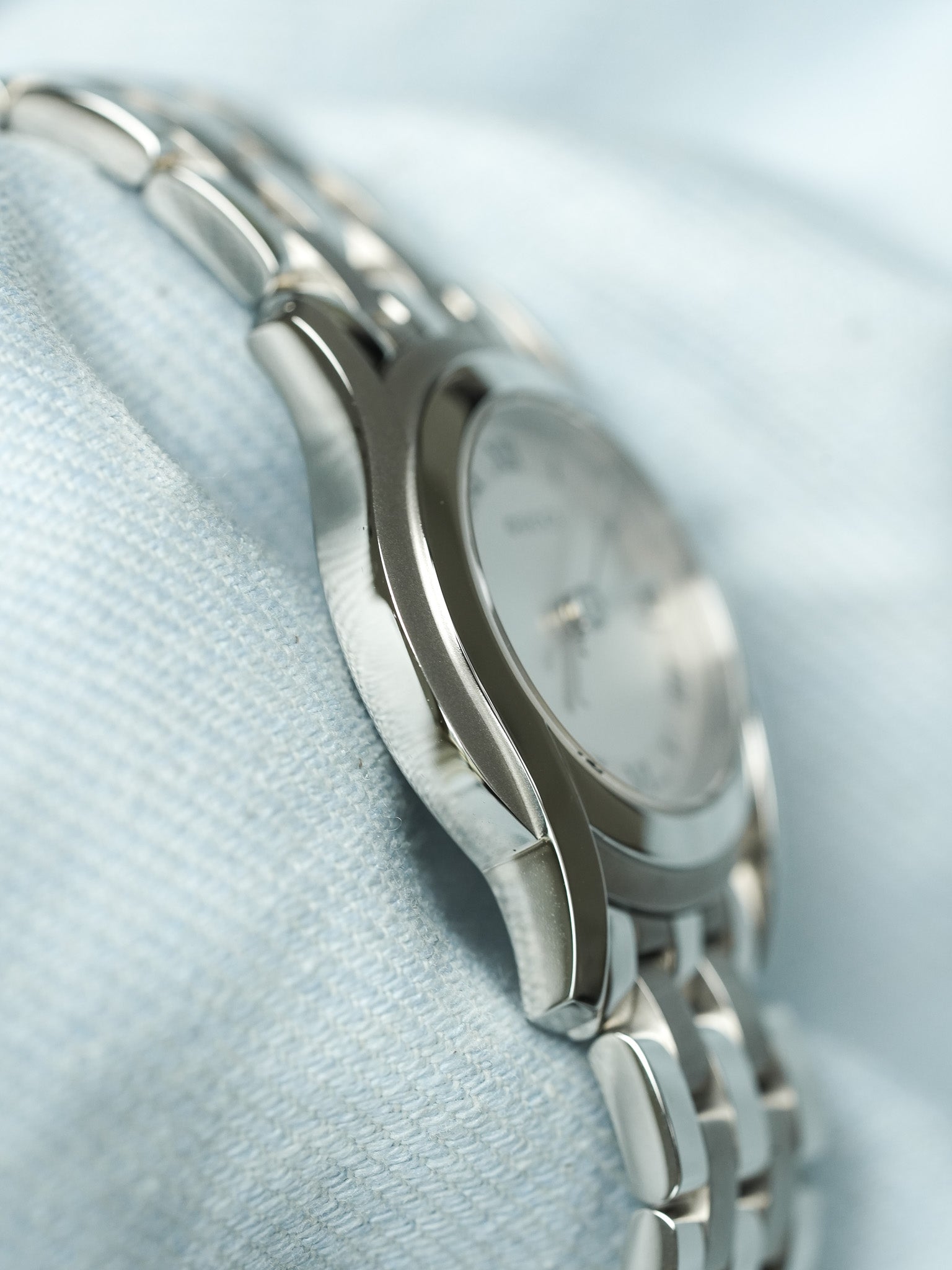 Gucci - Ronde Acier Poli & Brossé Bracelet maille acier 27mm - 2010s