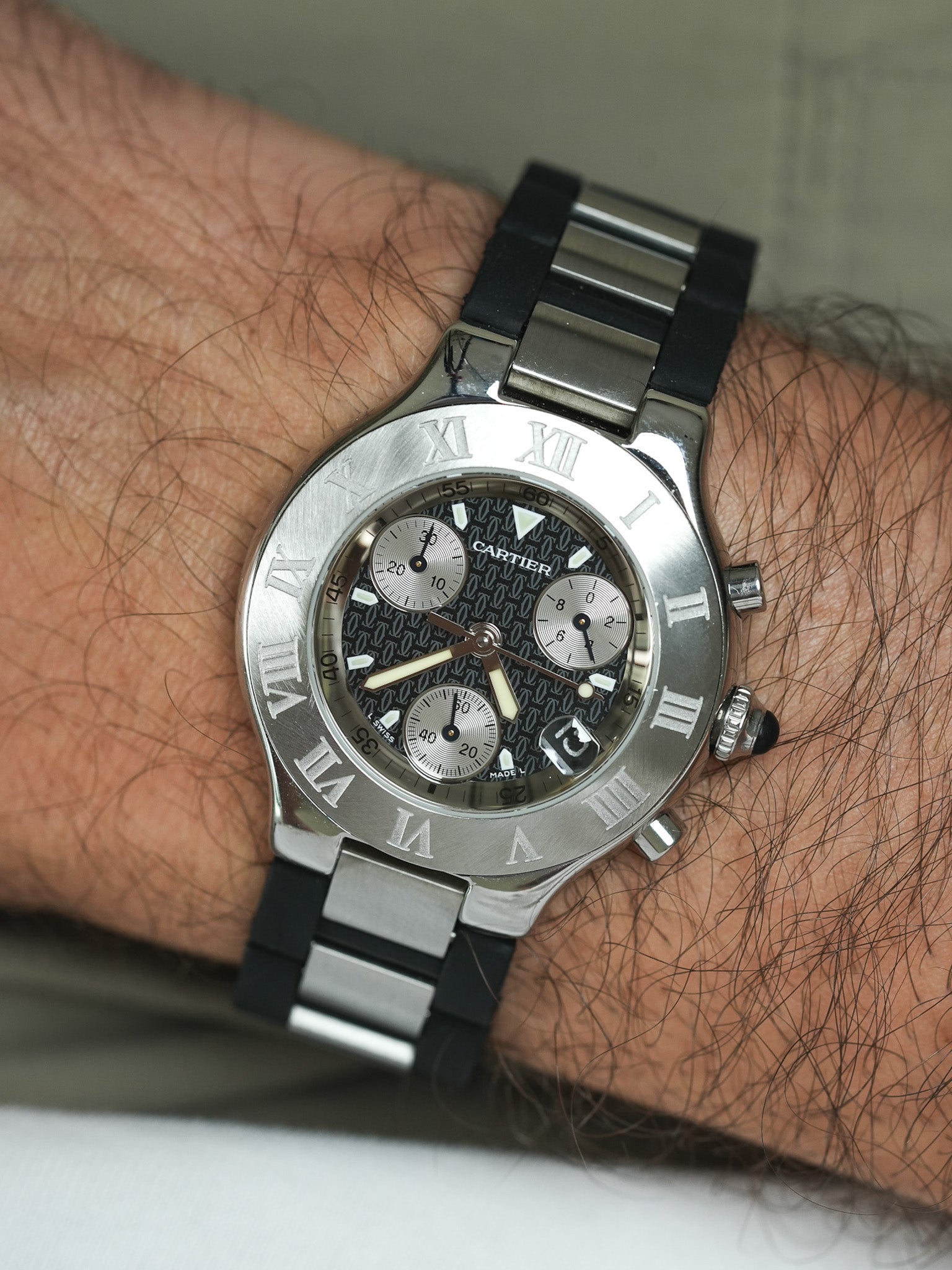 Cartier - Must Chronographe Noir 2424 - papier - 2003