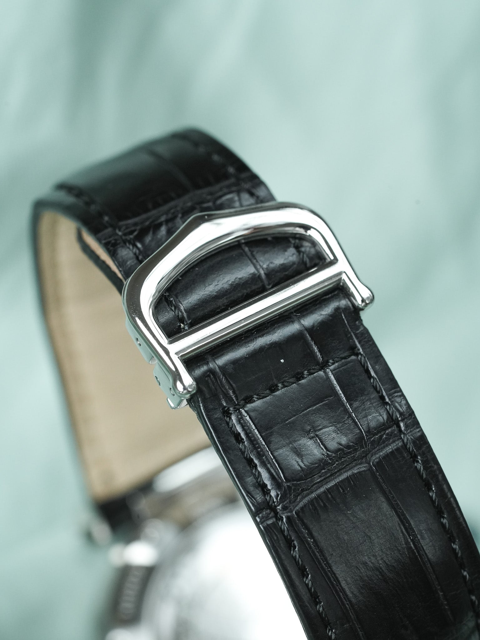 Cartier - Pasha 2378 Guilloché 38mm Steel Case Back Crystal - 1990s 