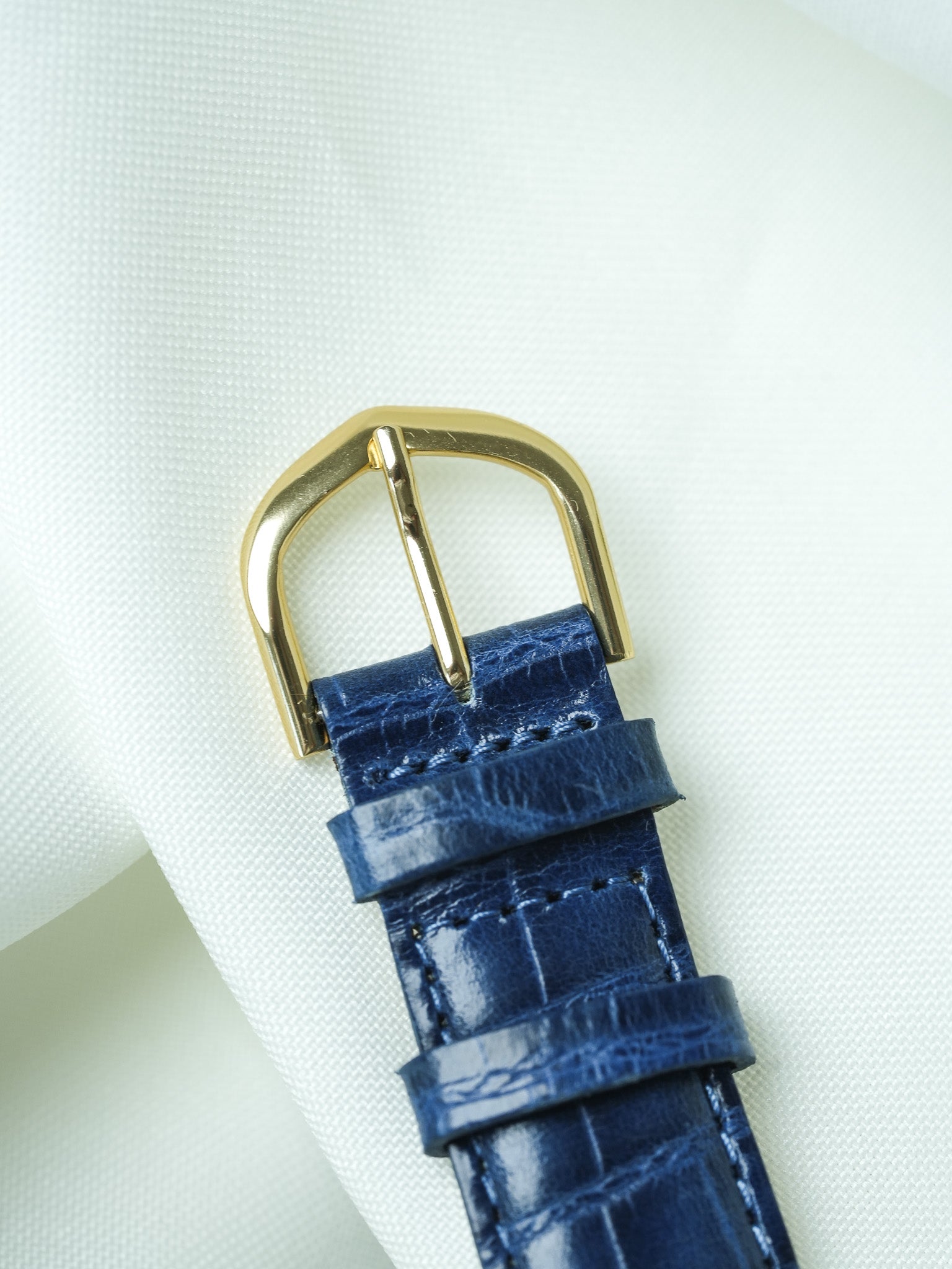 Longines - Octogonale Plaqué or Cadran Lin date - 1980s