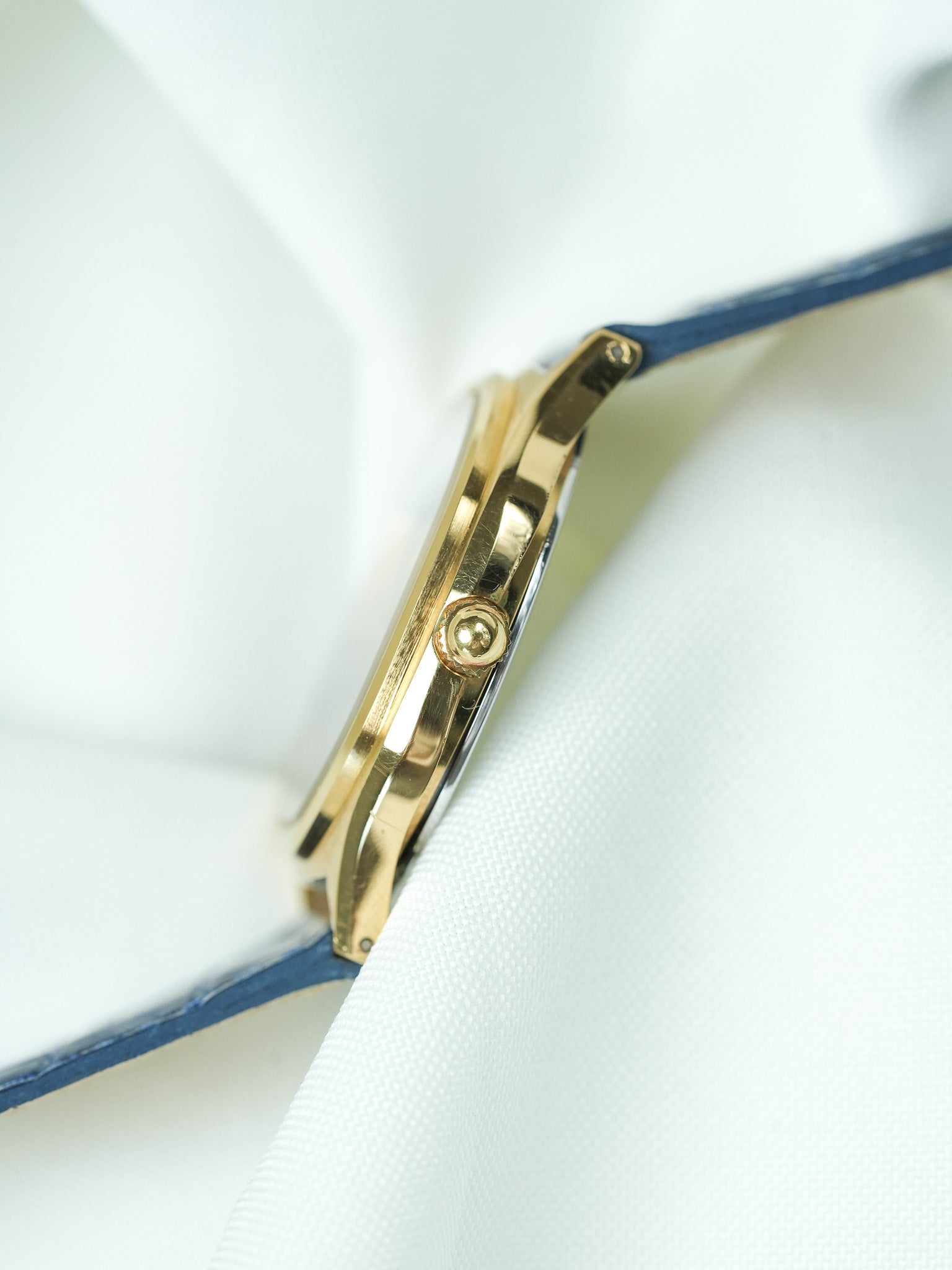 Longines - Octogonale Plaqué or Cadran Lin date - 1980s