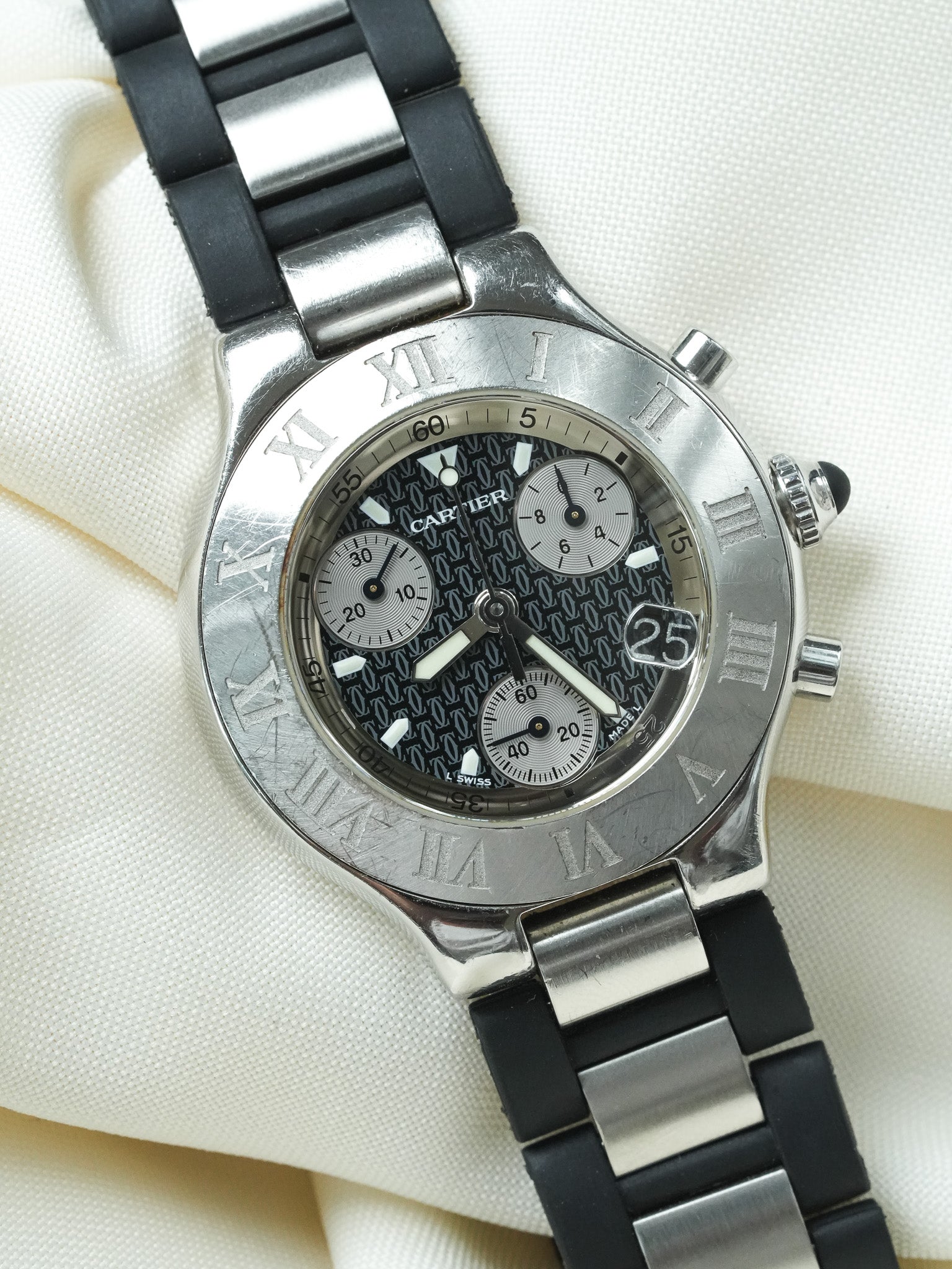 Cartier - Must Chronographe Noir 2424 - 2000s