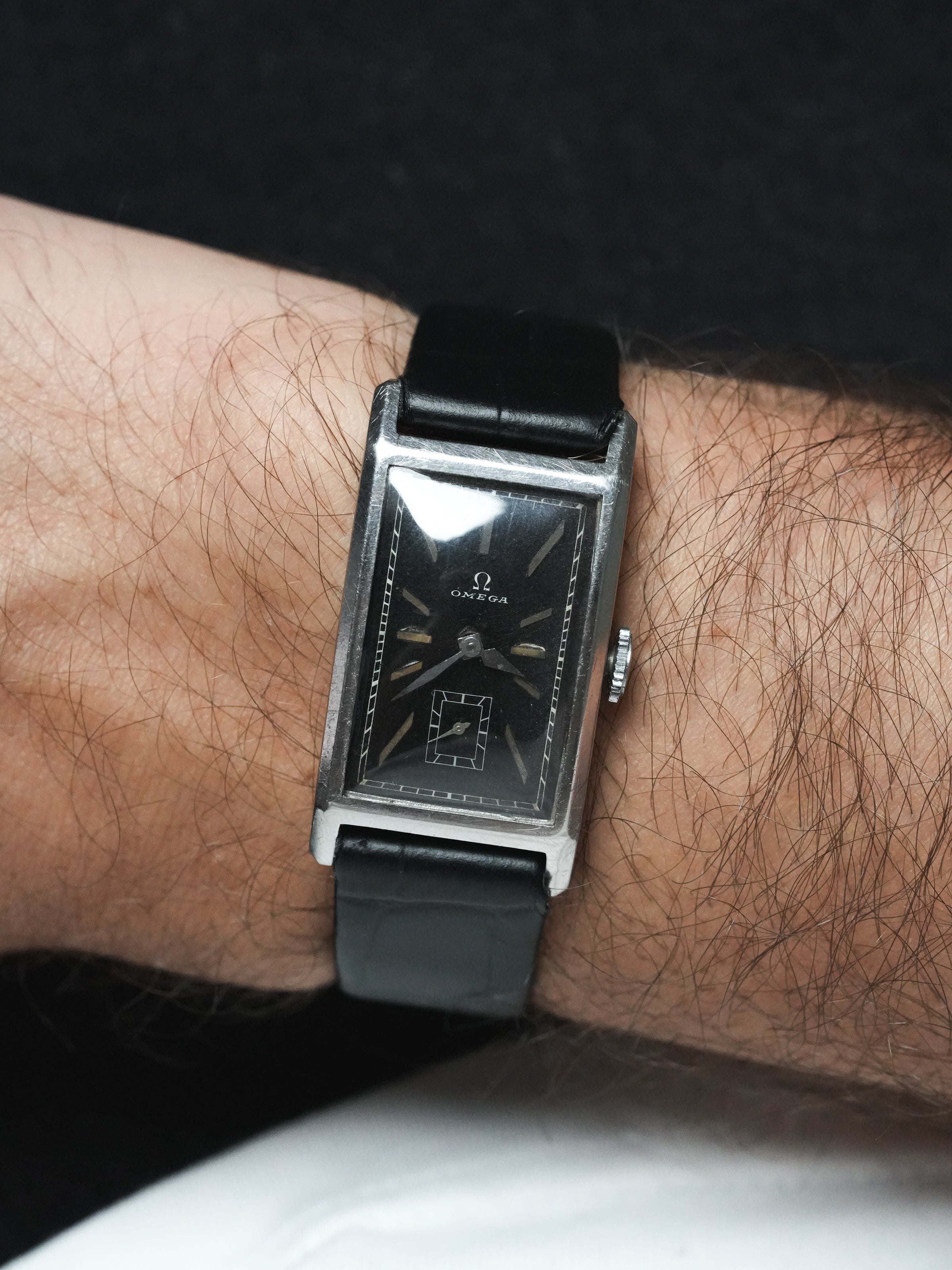 Omega - Tank T17 Curvée Large noir - 1930