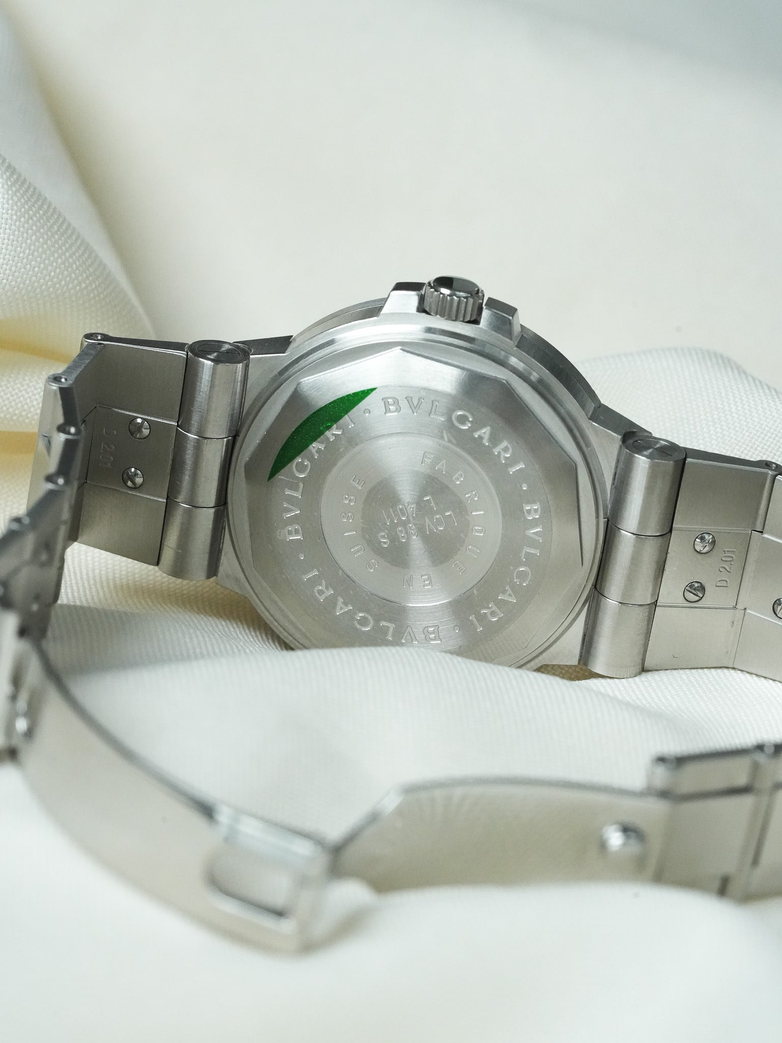 宝格丽 - Diagono 钢手镯 白色表盘 - 2005 