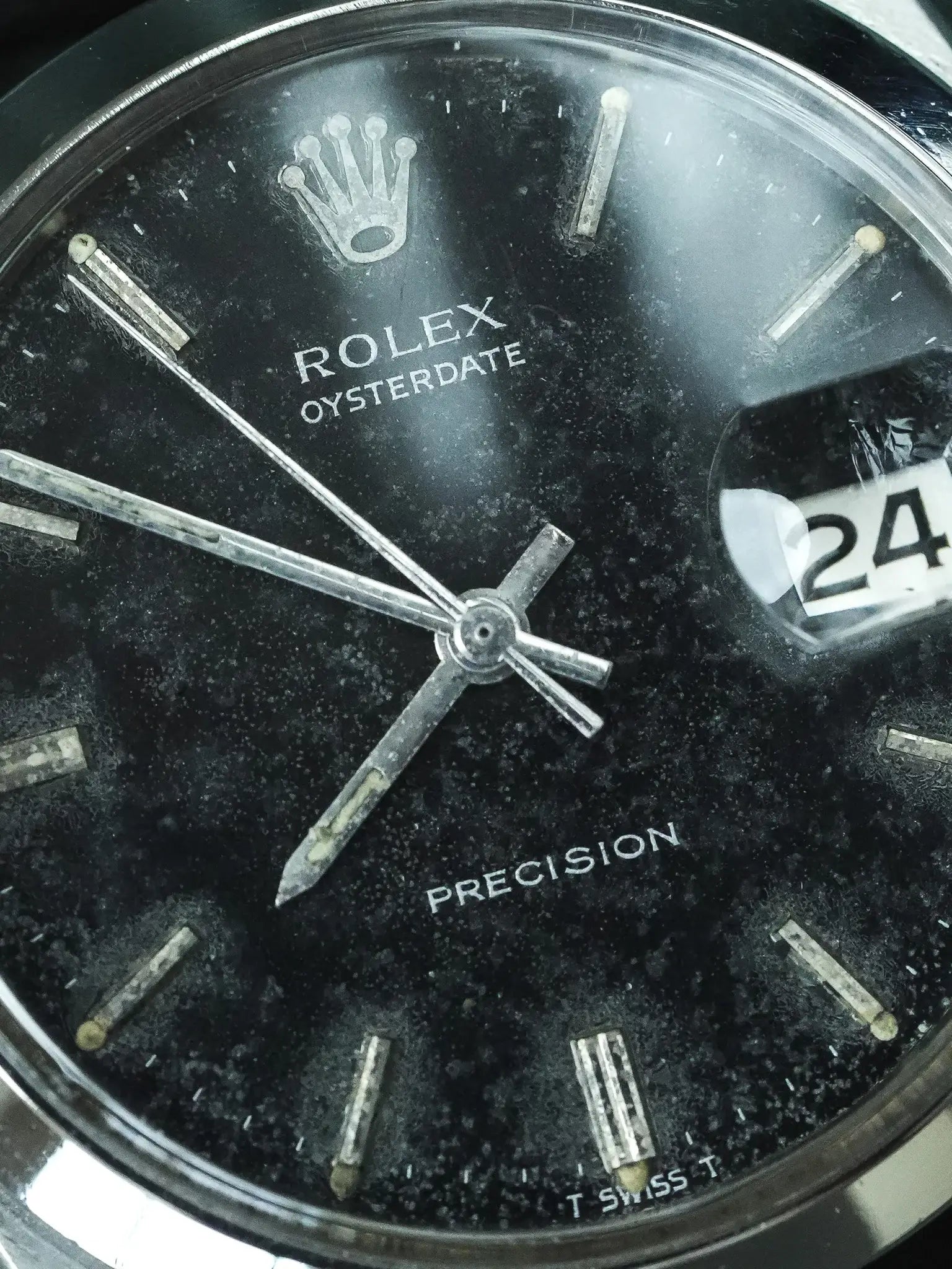 Orologio Rolex Oysterdate Precision 6694 (1966) – Quadrante Nero Patinato & Acciaio 