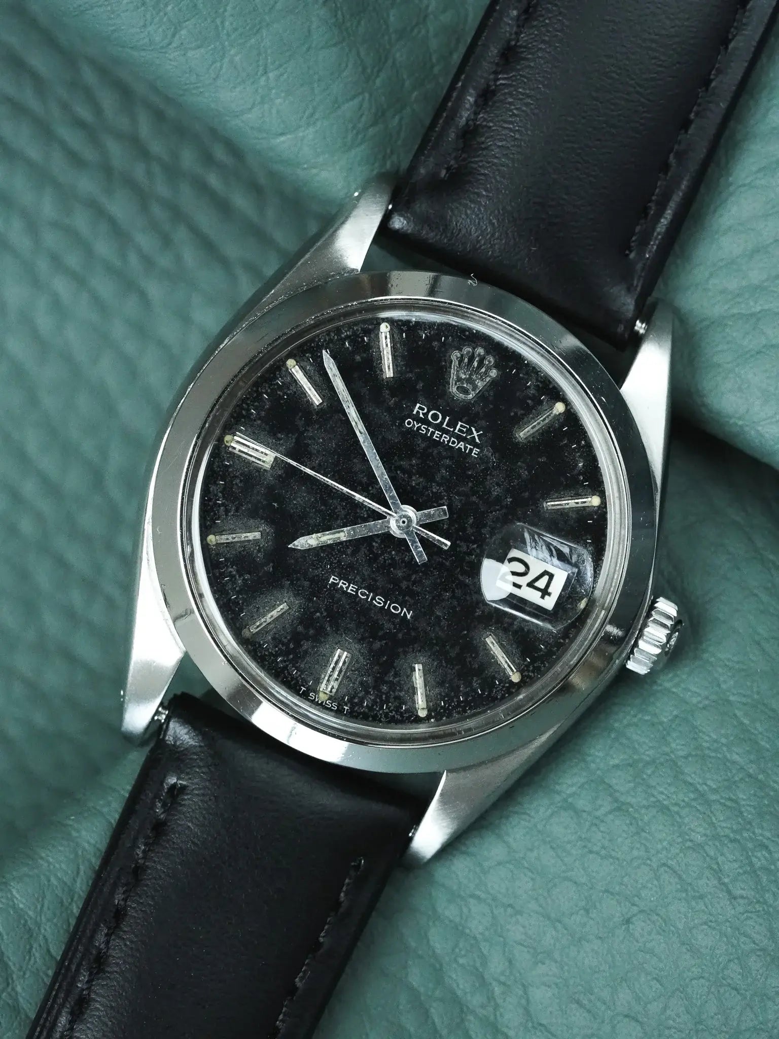 Orologio Rolex Oysterdate Precision 6694 (1966) – Quadrante Nero Patinato & Acciaio 