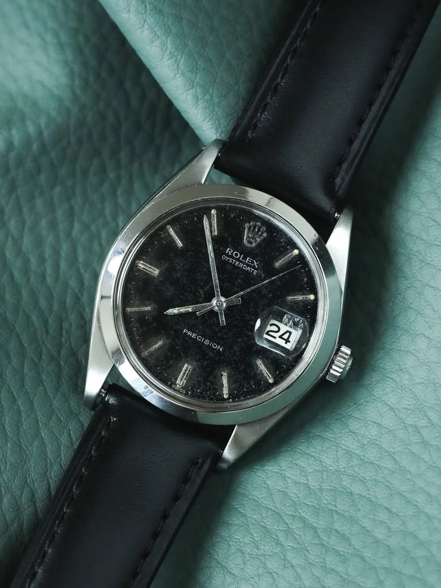Orologio Rolex Oysterdate Precision 6694 (1966) – Quadrante Nero Patinato & Acciaio 
