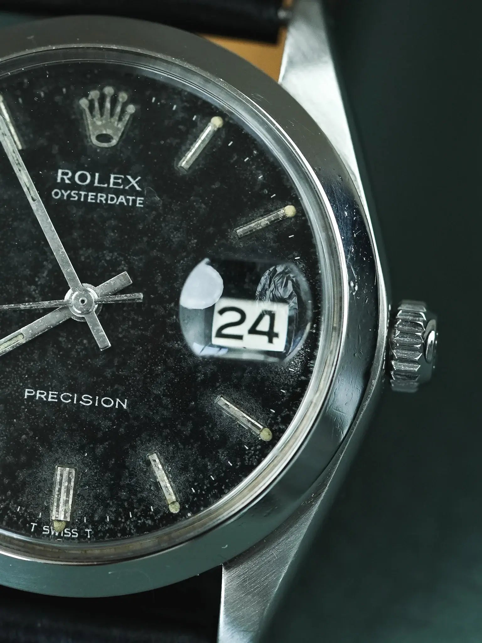 Orologio Rolex Oysterdate Precision 6694 (1966) – Quadrante Nero Patinato & Acciaio 