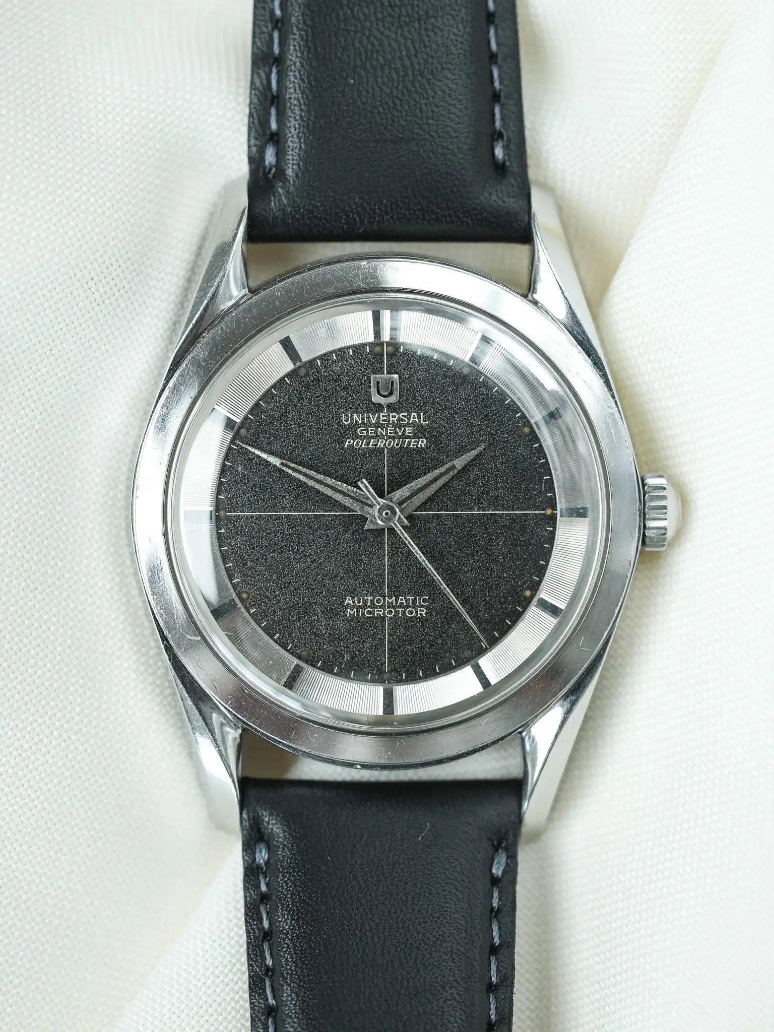 Orologio Universal Genève Polerouter Nero "No Date" (1957) – rif. 20360-1 Gérald Genta 