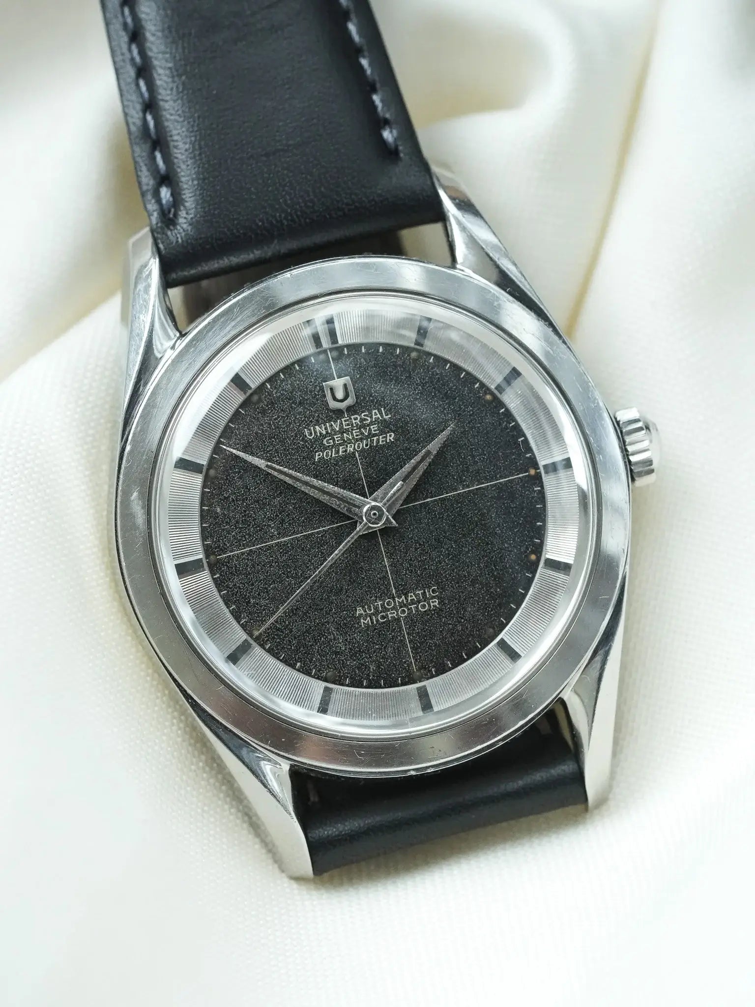 Orologio Universal Genève Polerouter Nero "No Date" (1957) – rif. 20360-1 Gérald Genta 
