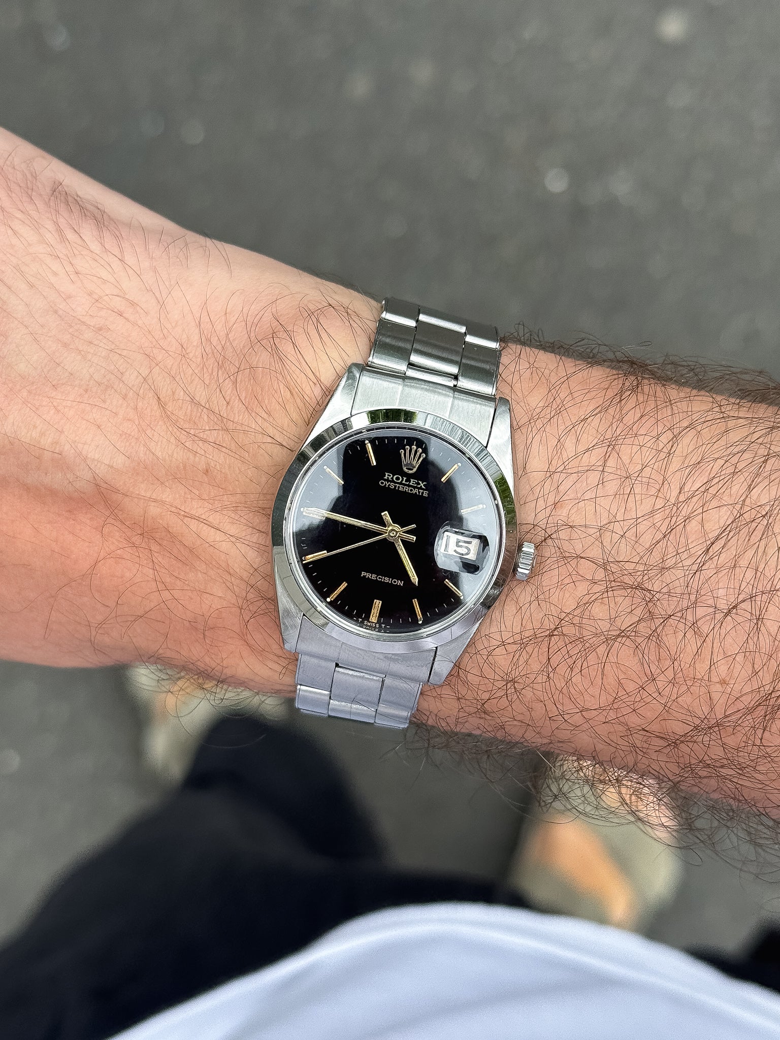 Rolex - 6694 Oysterdate Precision Black Date Gold Index - 1954 