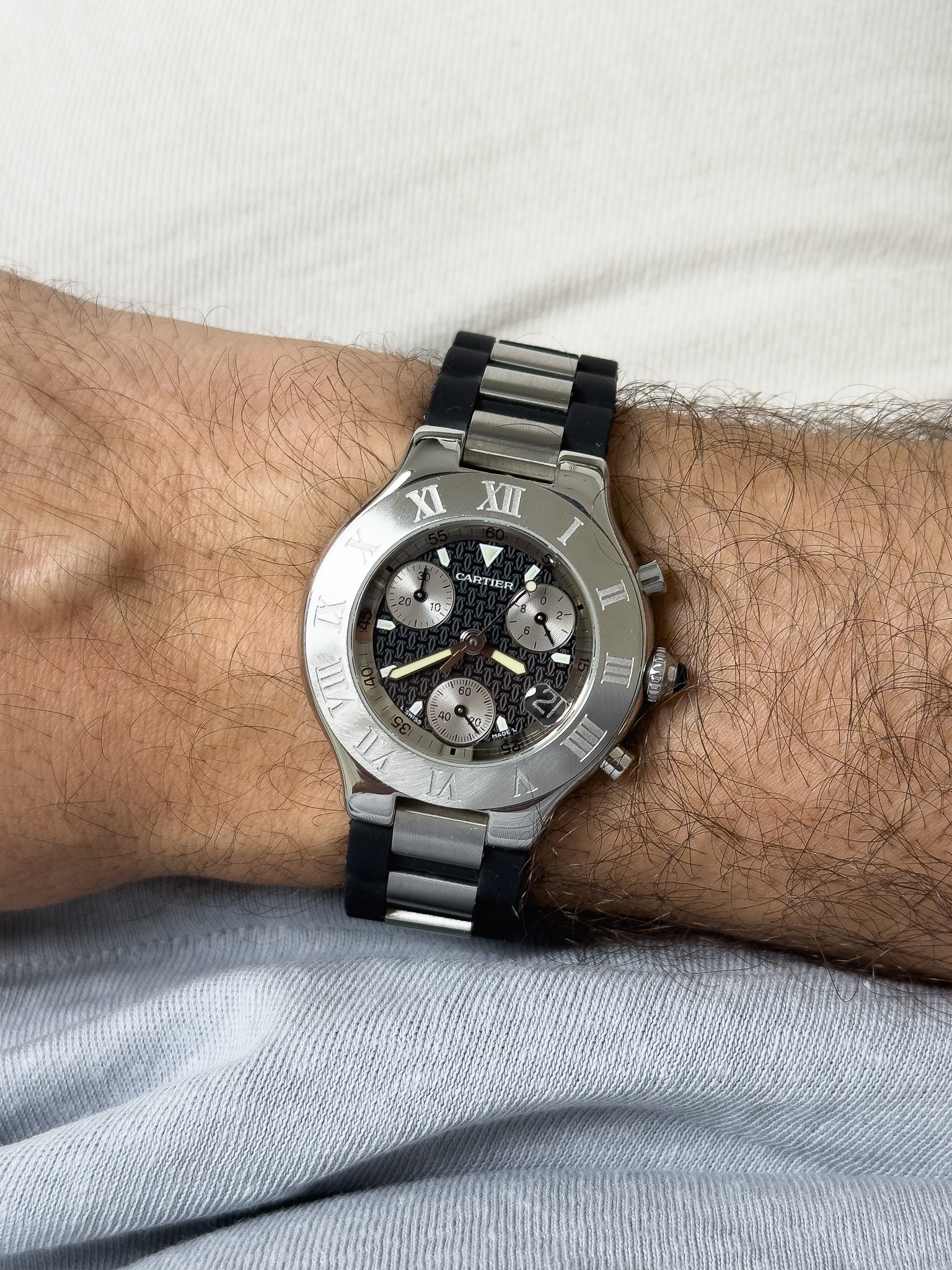 Cartier - Must Chronographe Noir 2424 - papier - 2003