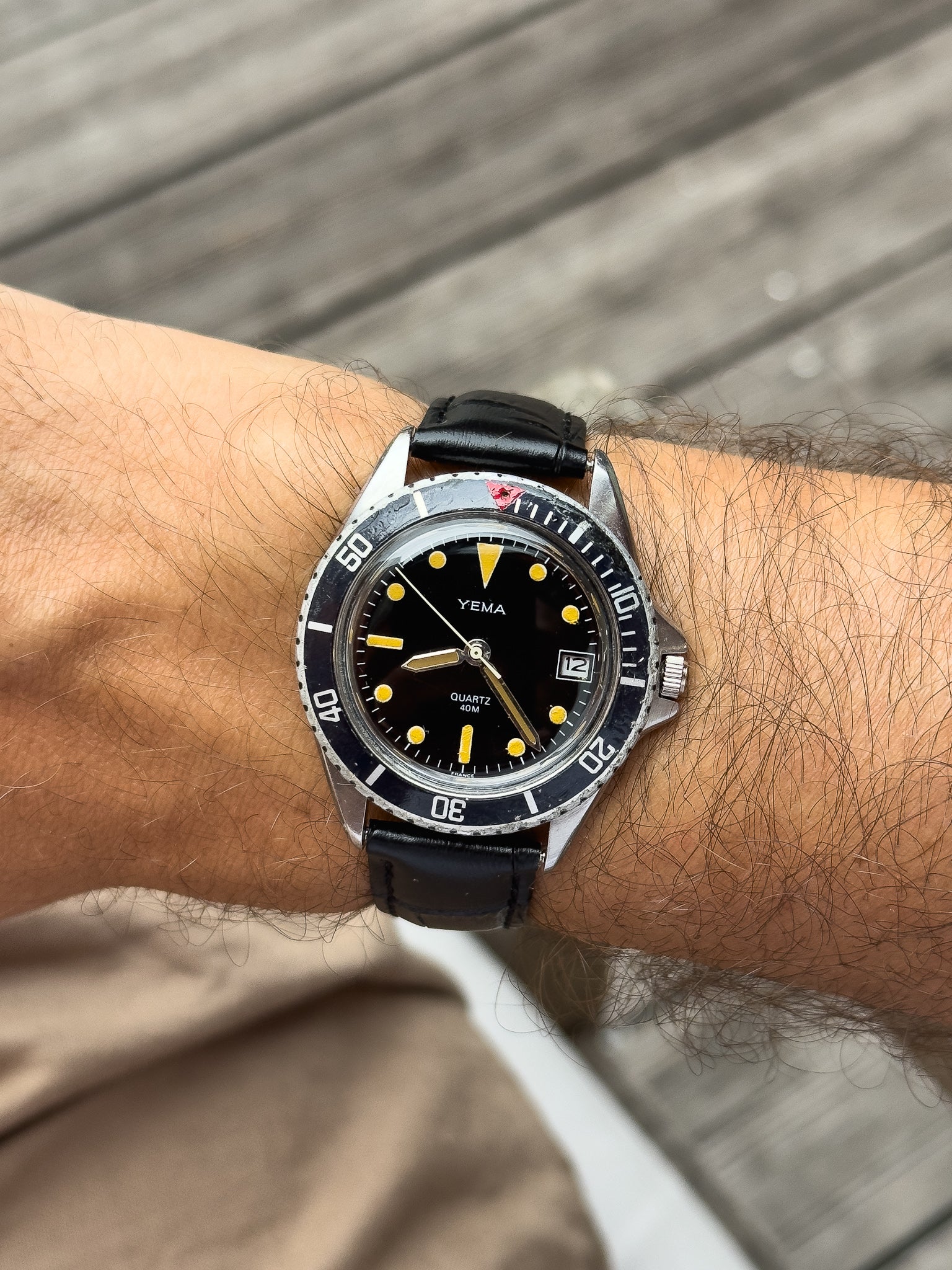 Yema - Submariner Quartz Black - 1980s 