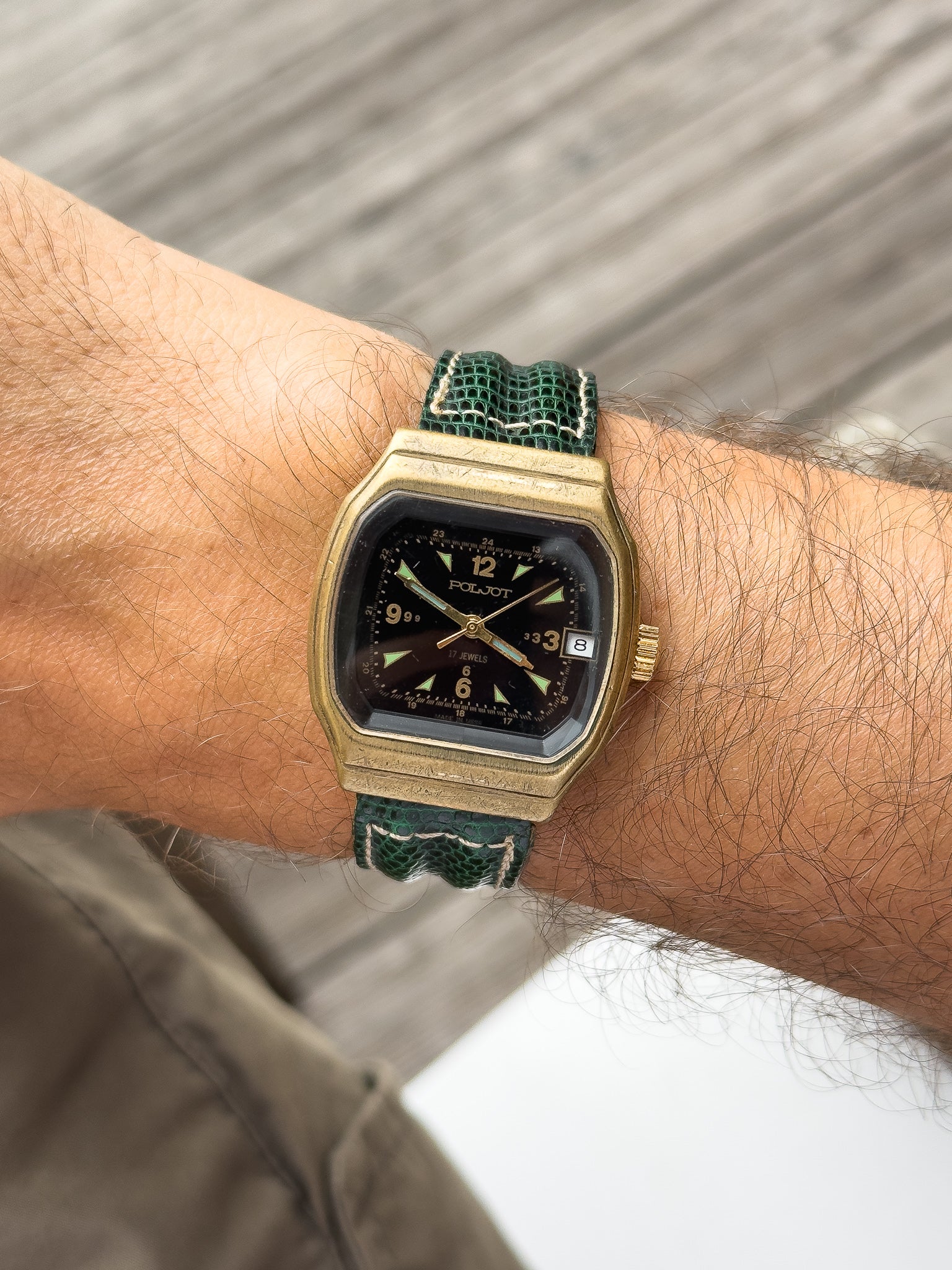 Poljot - Black And Green Dial - 1970s 