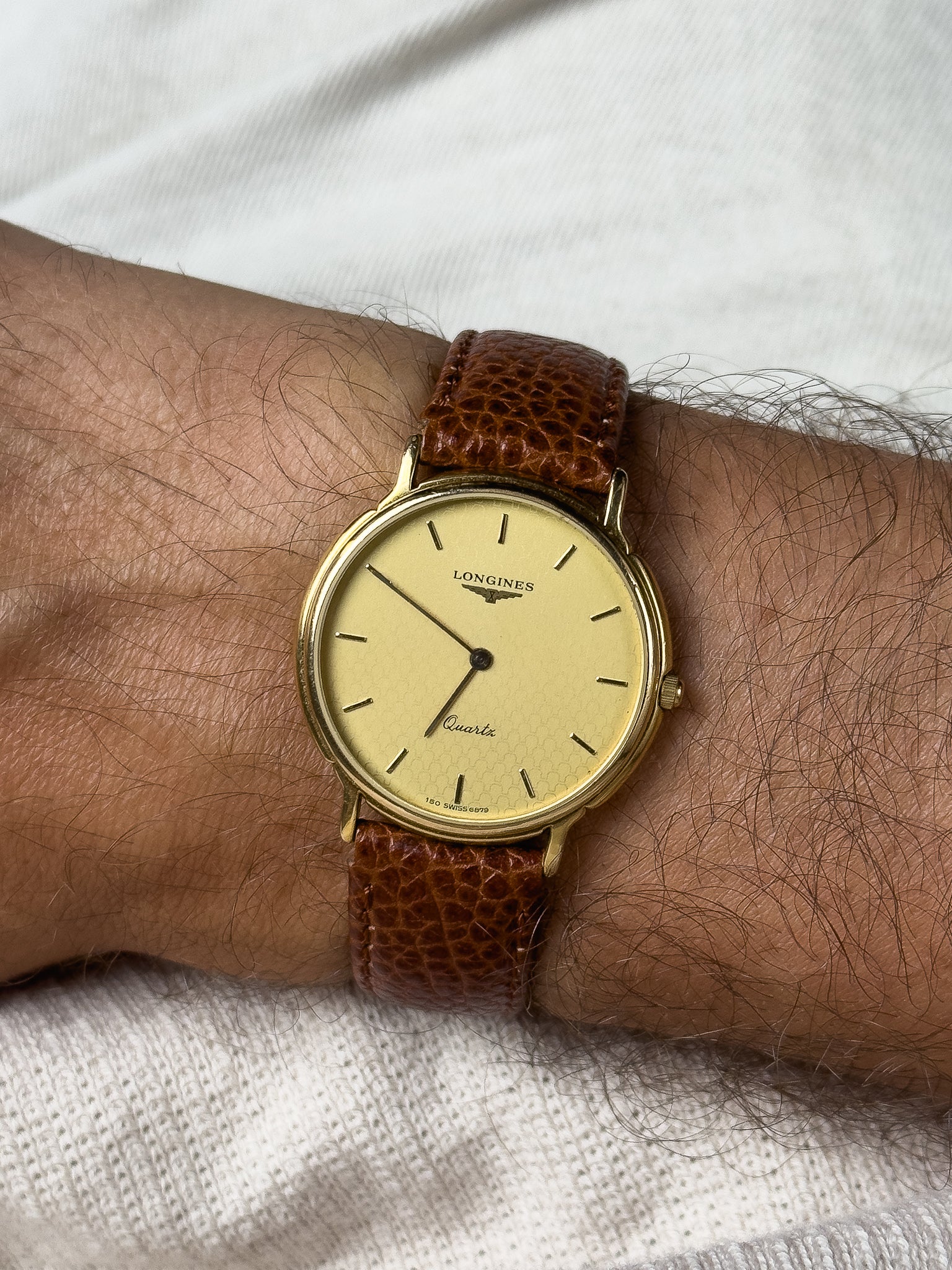 Longines - Ronde Cadran Ecaille Quartz Or - 1980s