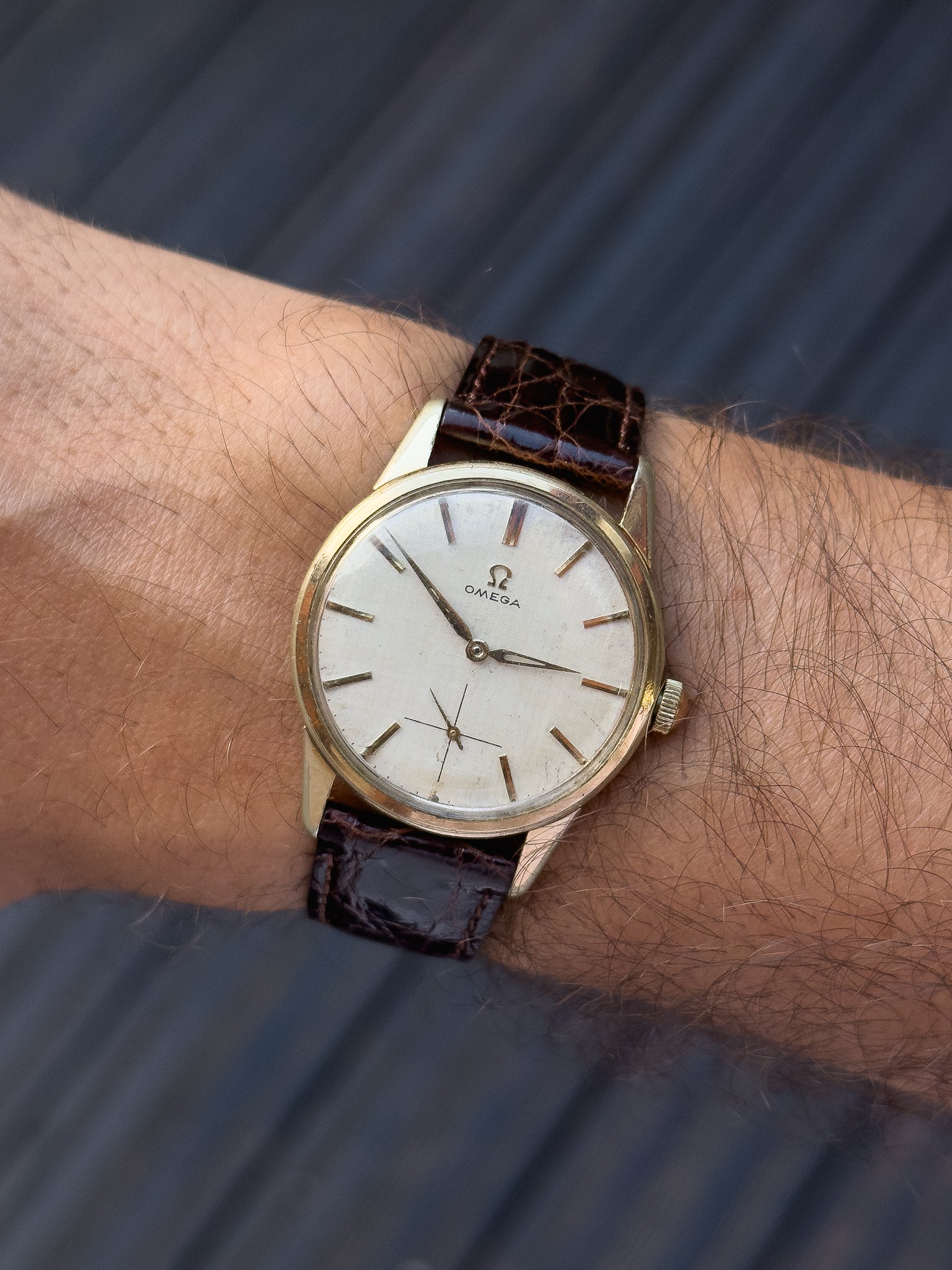 Omega - 14391-6  Plaqué or cadran lin - 1961