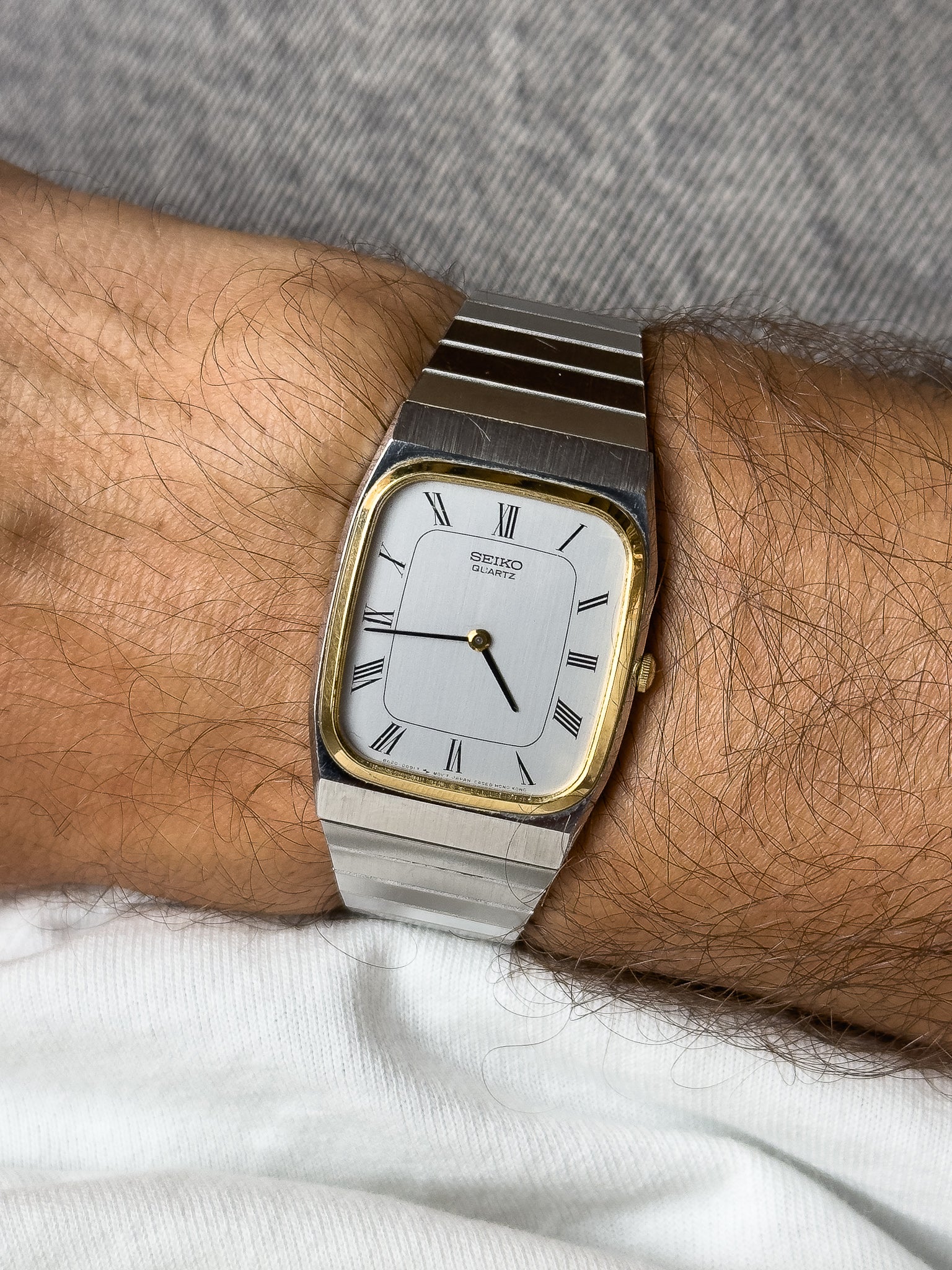 Seiko - Occhiali in acciaio dorato con bracciale integrato - 1981 