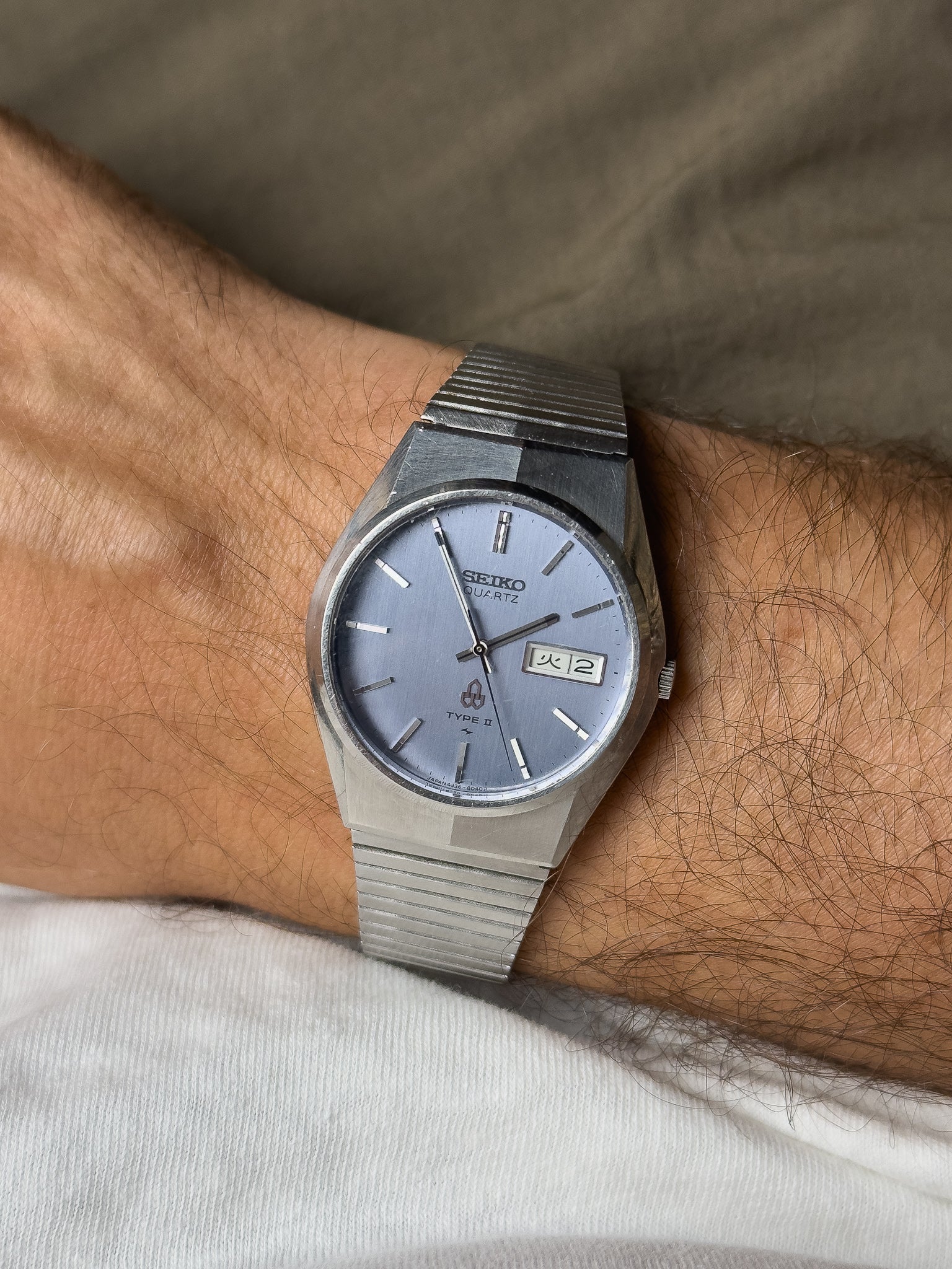 Seiko - Tipo II Daydate Kanji Quadrante blu grigio - 1977 