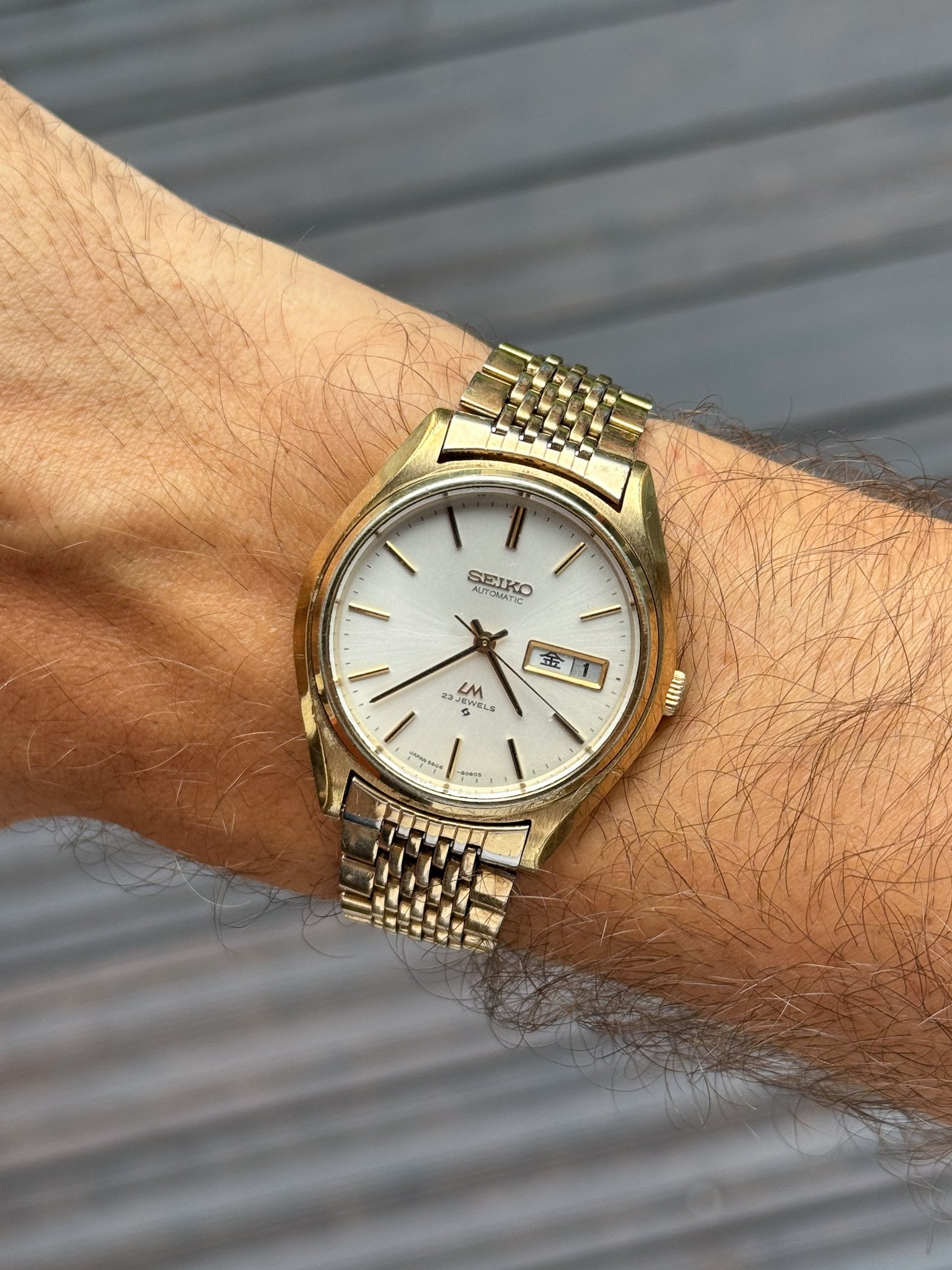 Seiko - Lord matic Daydate Kanji Gold-plated rice grain - 1975 