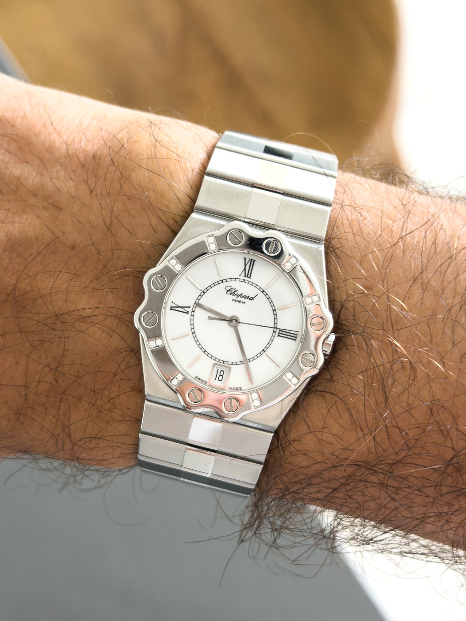 Chopard - St Moritz 8023 LUC Stahl Diamanten 32mm - 1990s 