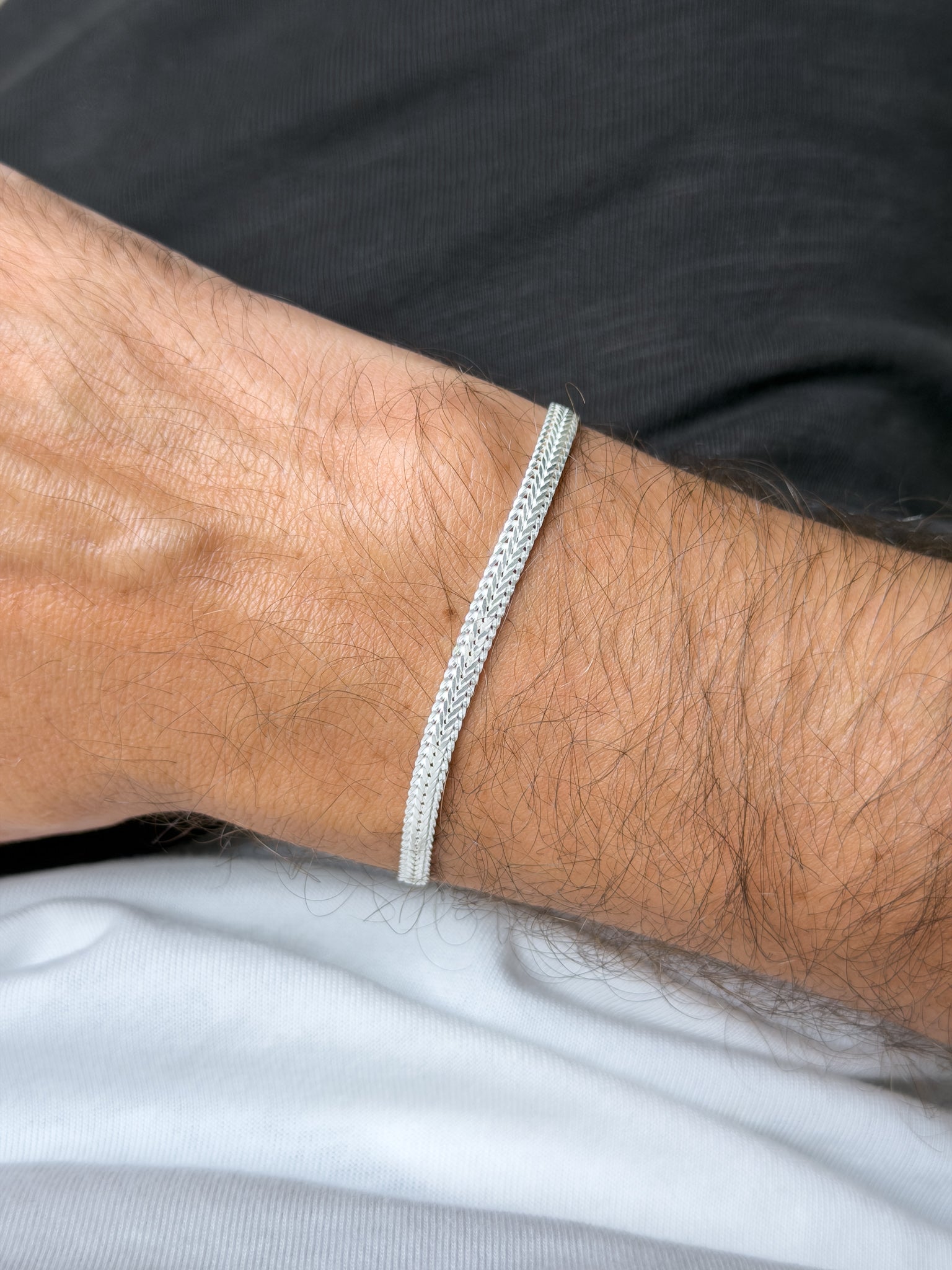 Bracelet en argent 925 - Ambroise - Moyen Modèle