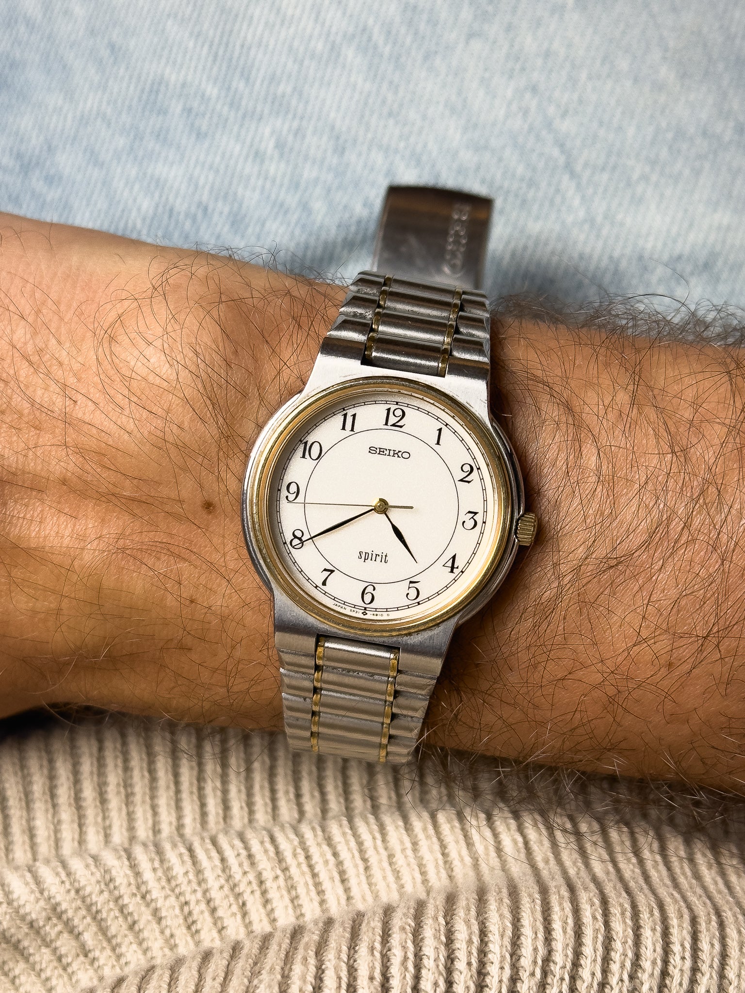 Seiko - Дух Сталь Золото Римский - 1989 