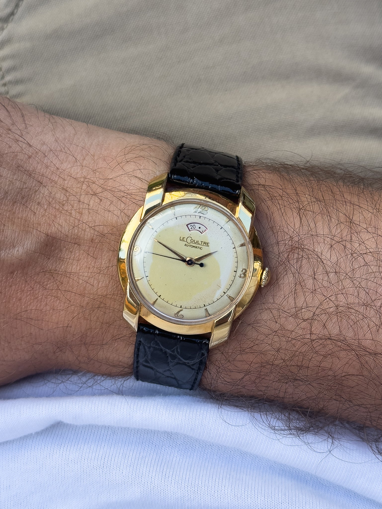 Jaeger-LeCoultre - Power reserve caliber 481 bumper 10k fancy lugs - 1950s 