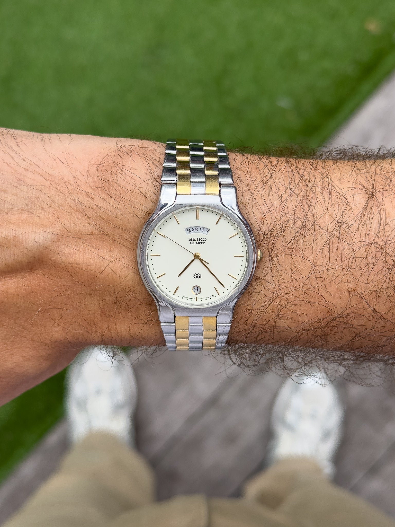 Seiko - Daydate Quartz Maille Or Acier - 1999