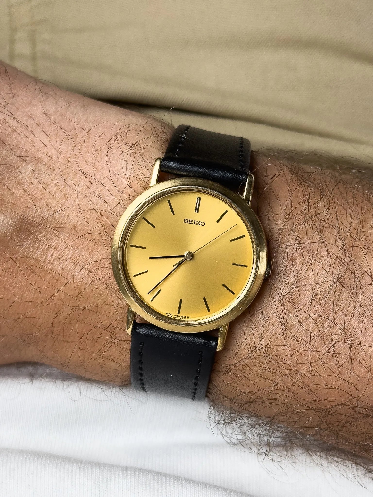 Seiko - Reloj de Vestir Dorado - 2001 