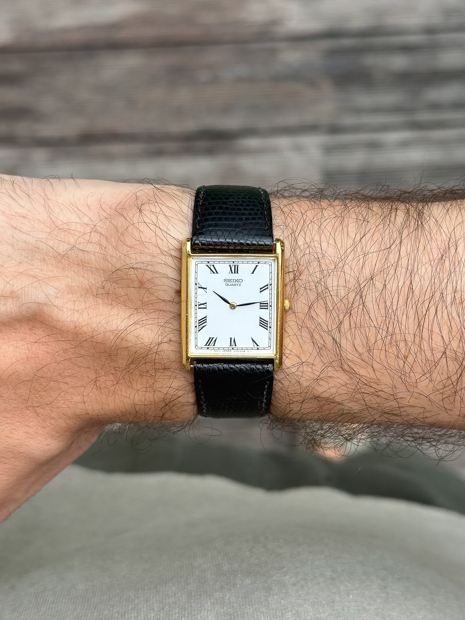 Seiko - Tank Or Cadran Blanc Romain - 1995