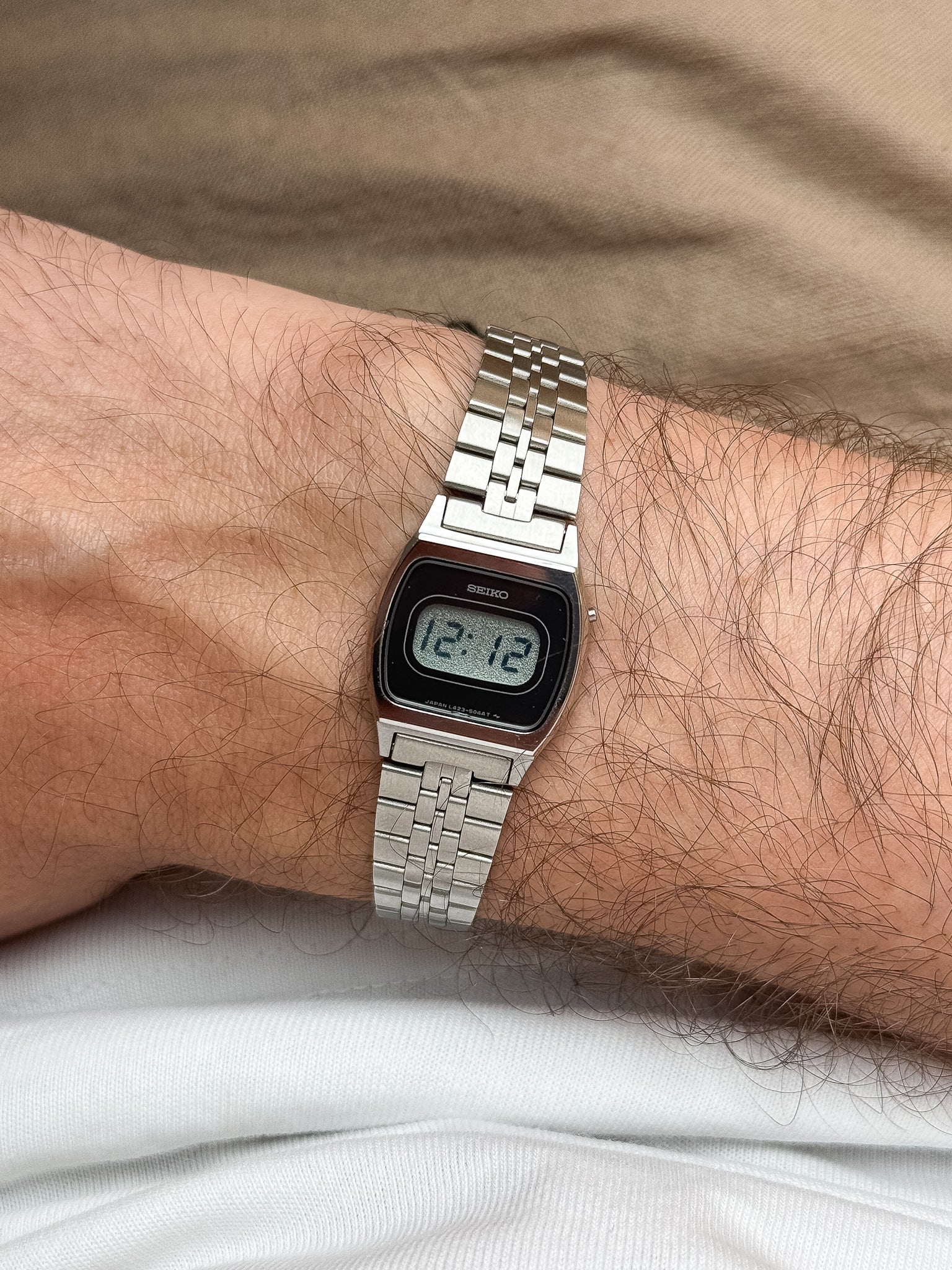 Seiko - Mini Digital Bracelet Acier - NOS - 1980s