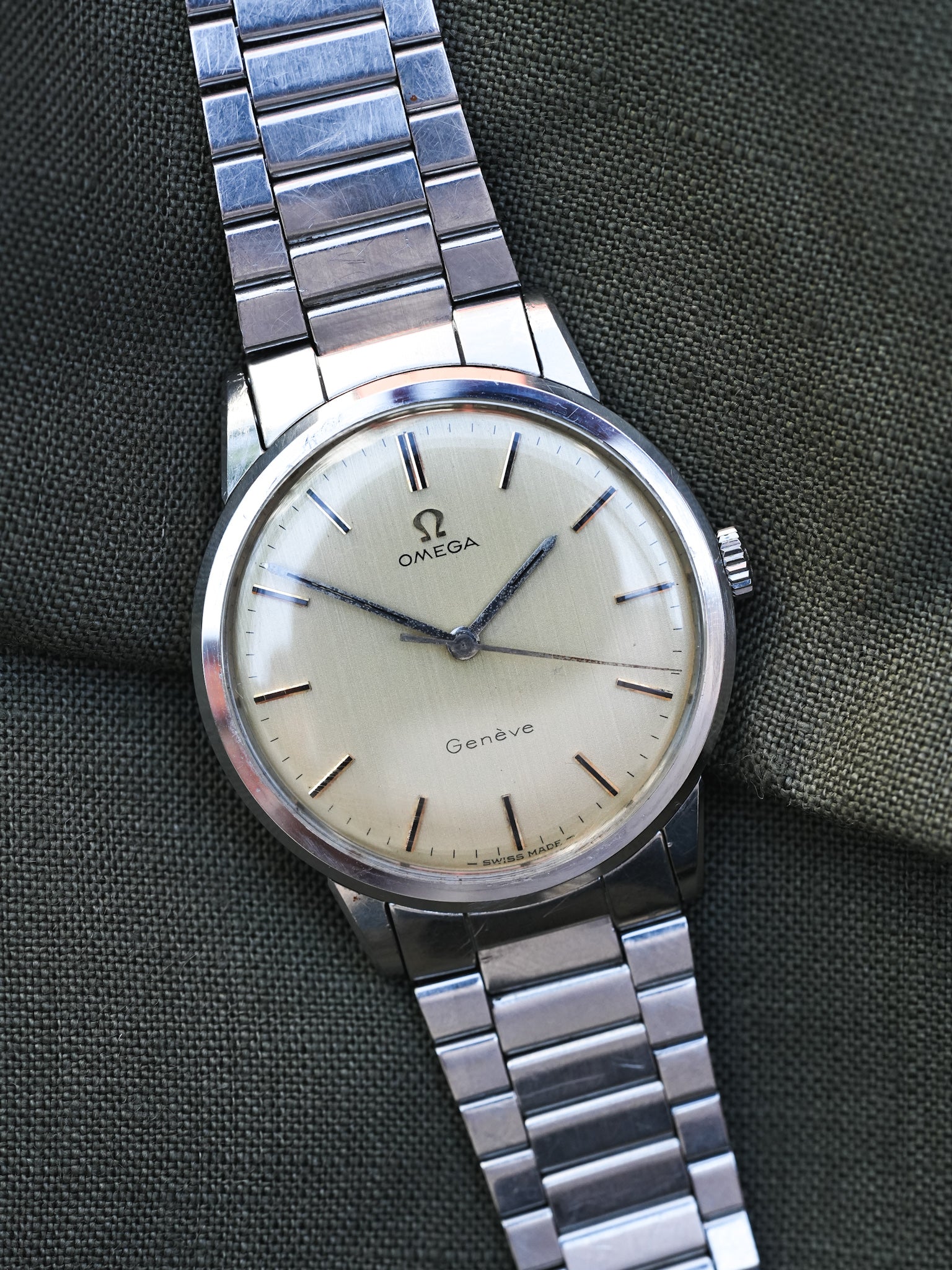Omega - Geneve Cadran lin champagne - 1964