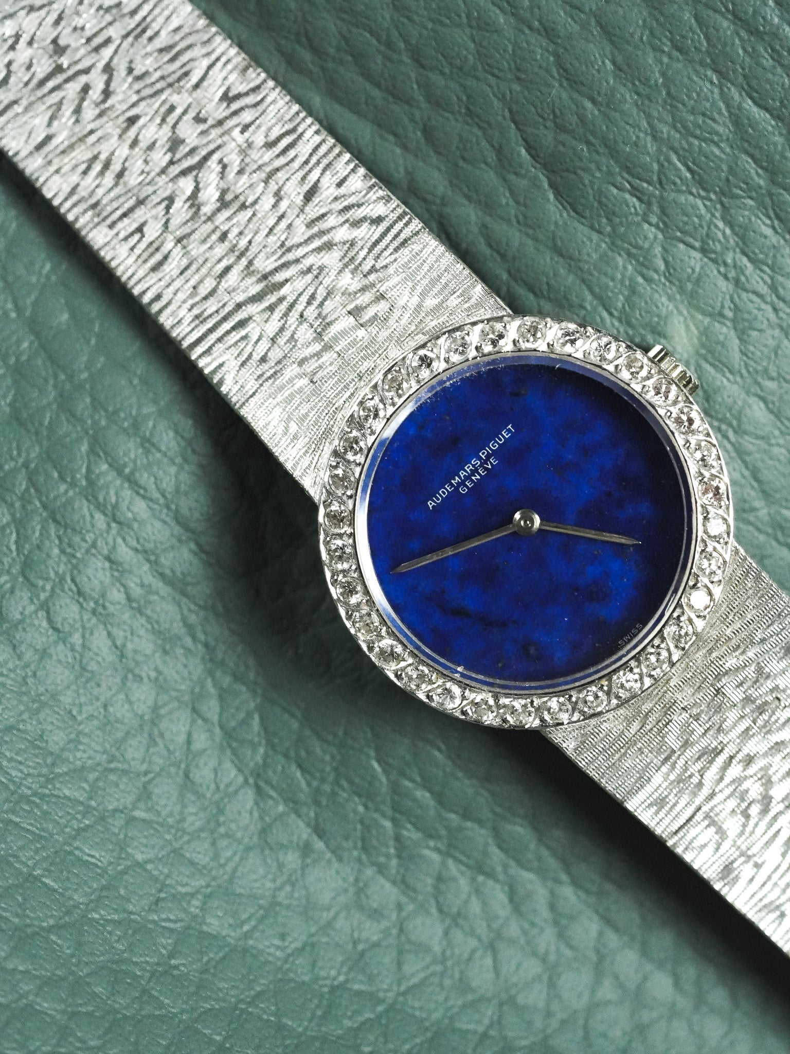Audemars Piguet - Белое золото 18К, лазурит, бриллианты 23мм - 1980s 