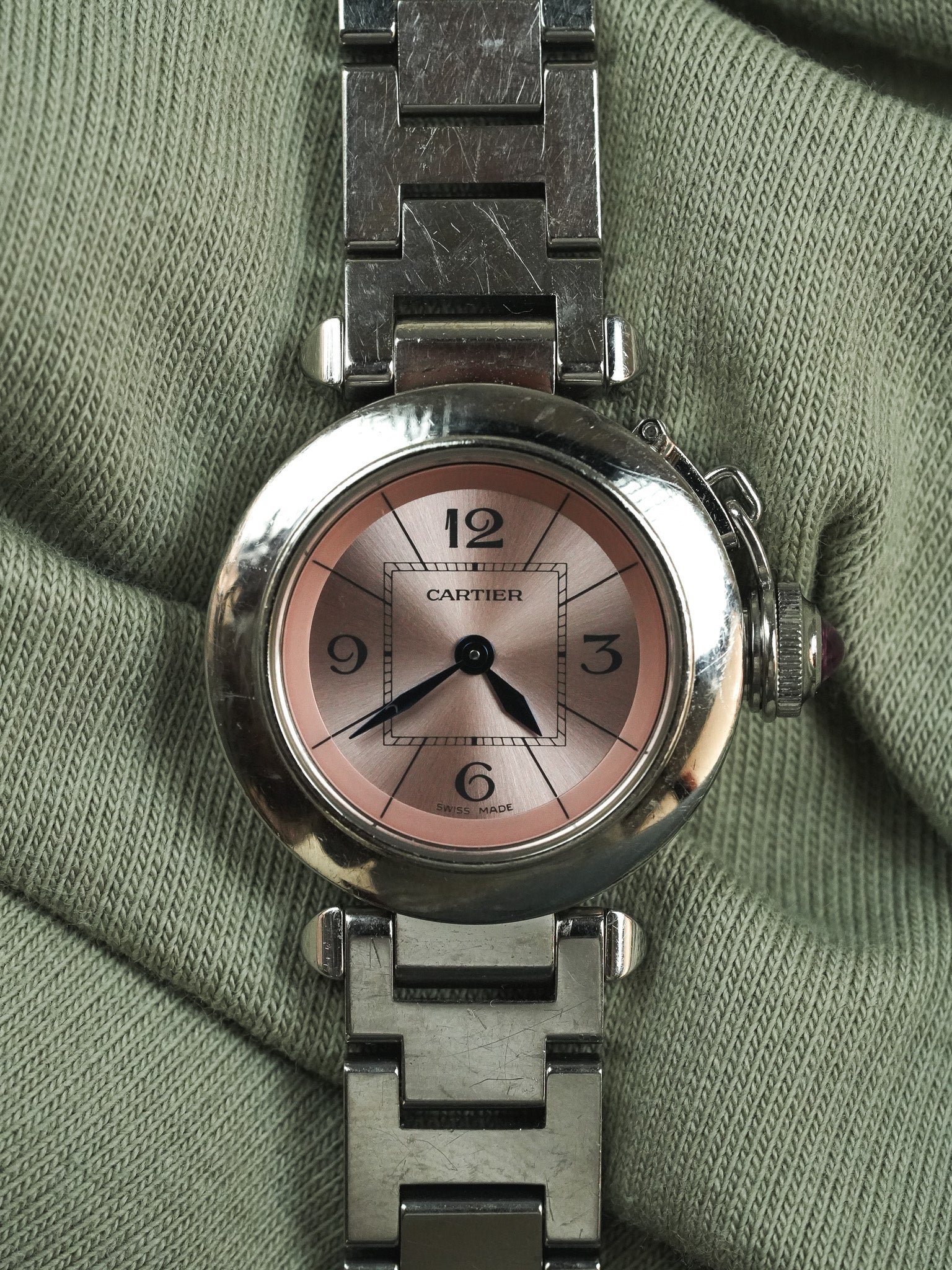 Cartier - Mini Pasha Pink 2973 27mm Steel - 2000s 