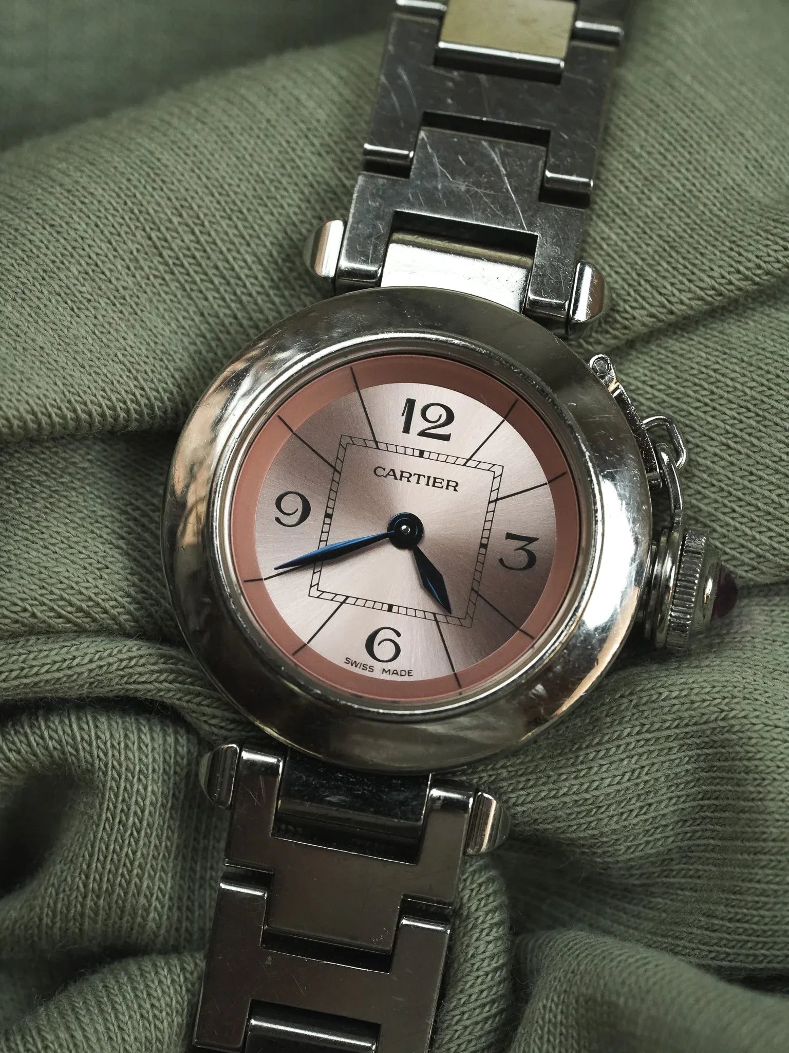 Cartier - ميني Pasha روز 2973 27mm فولاذ - 2000s 
