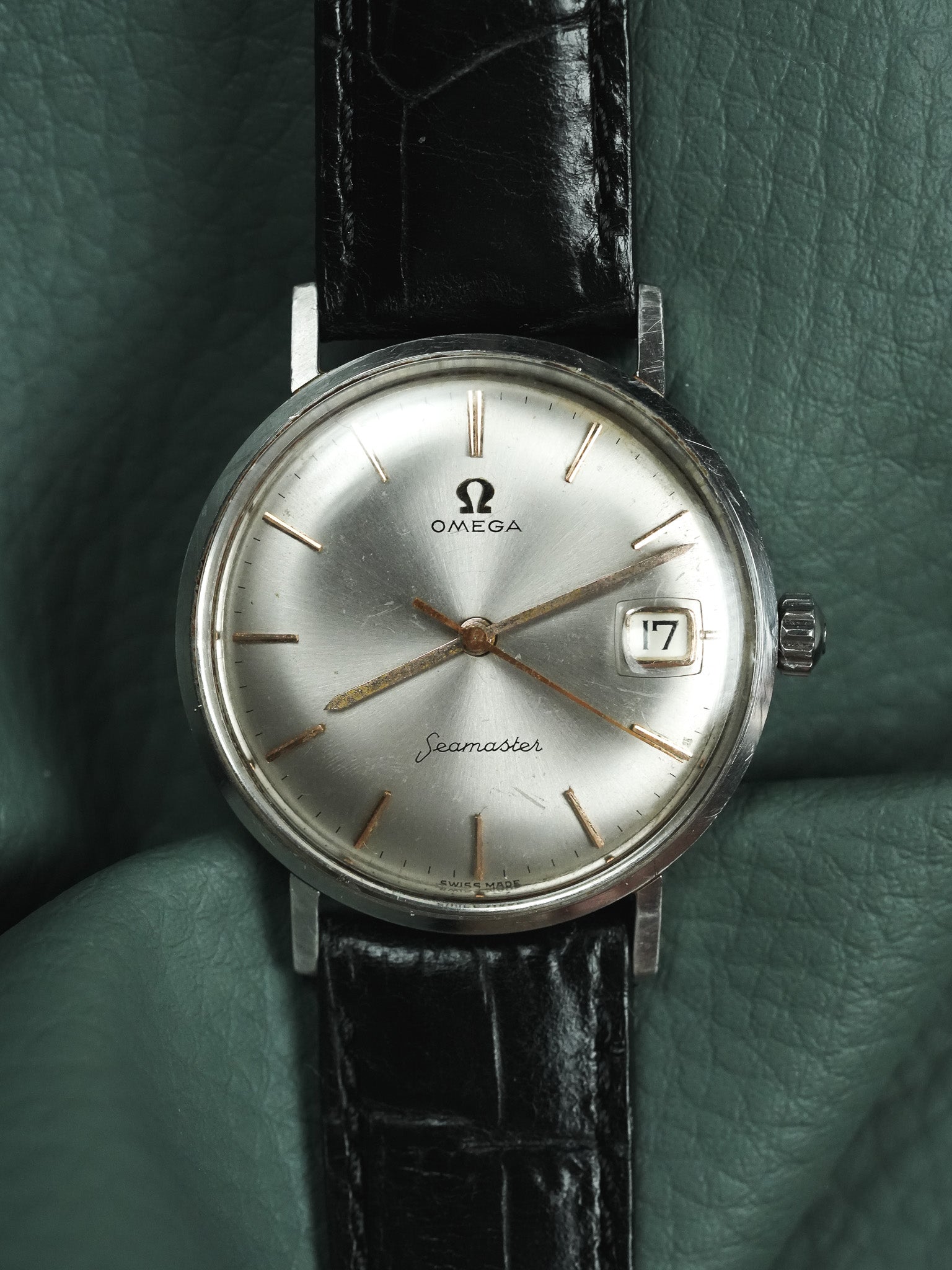 أوميغا - Seamaster 14740.1.SC مونوبلوك قرص رمادي بمؤشرات ذهبية - 1960 