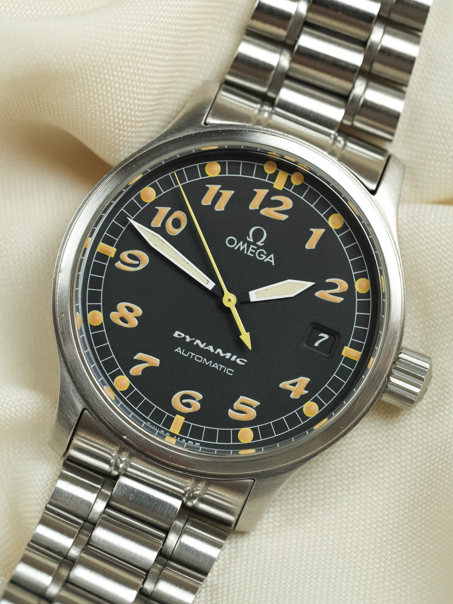 Omega - Dynamic III 166.0310 Schwarzes Zifferblatt Index Orange Patina - 2000er 
